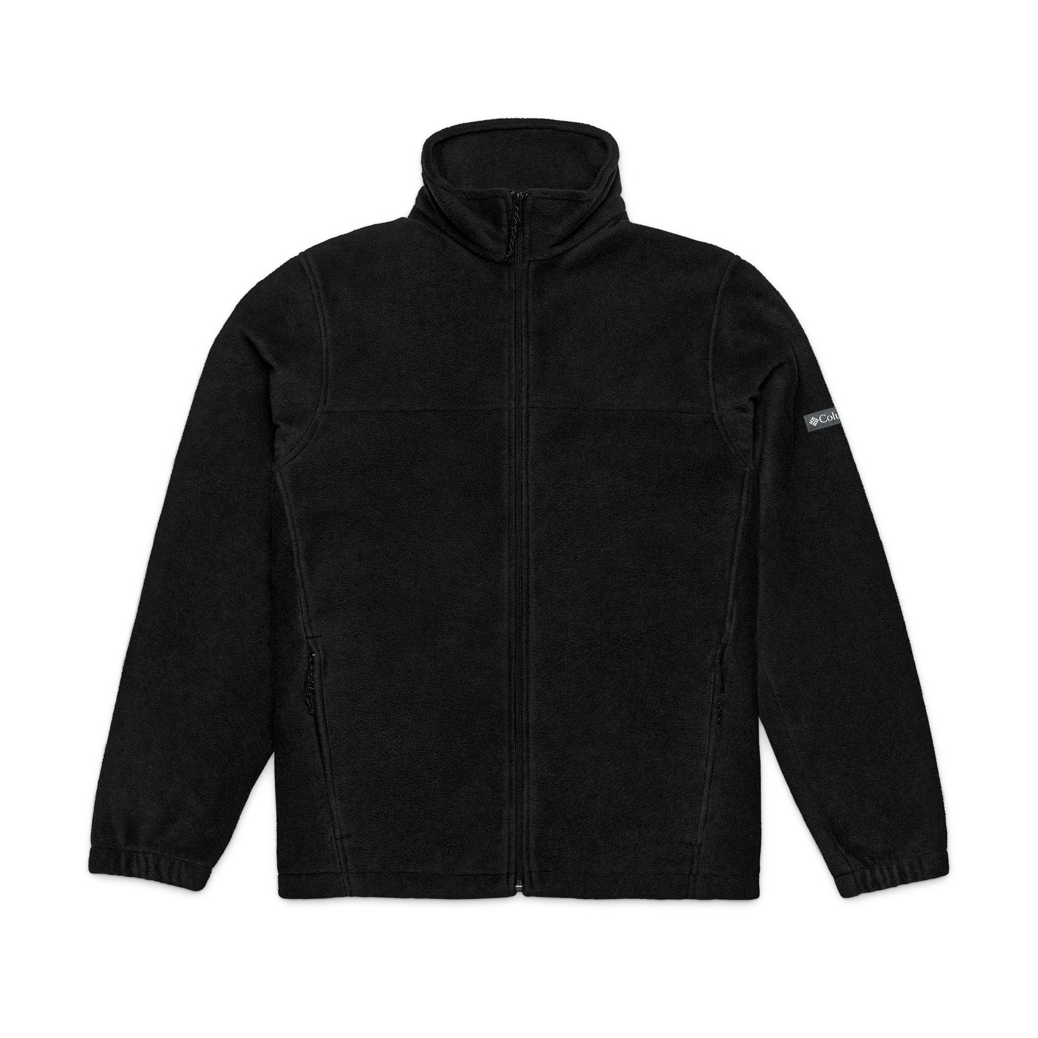 Embroidered Columbia Fleece Jacket - Classic Charcoal Zip-Up