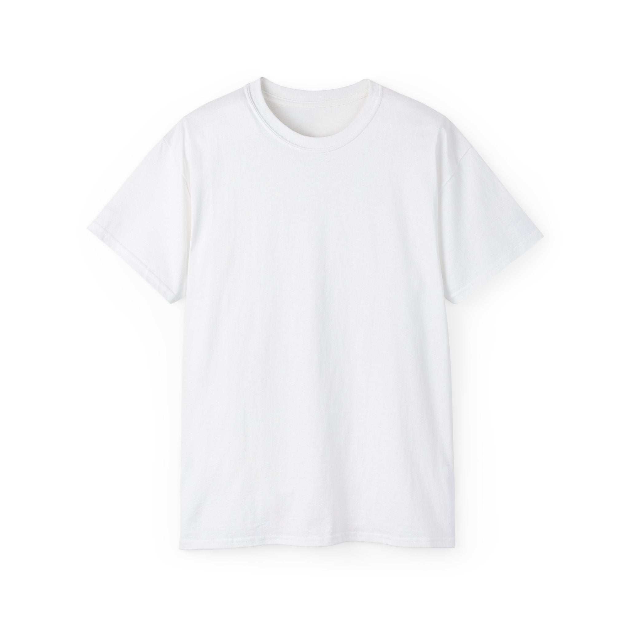 Classic White Cotton Tee - Plain Crewneck Shirt