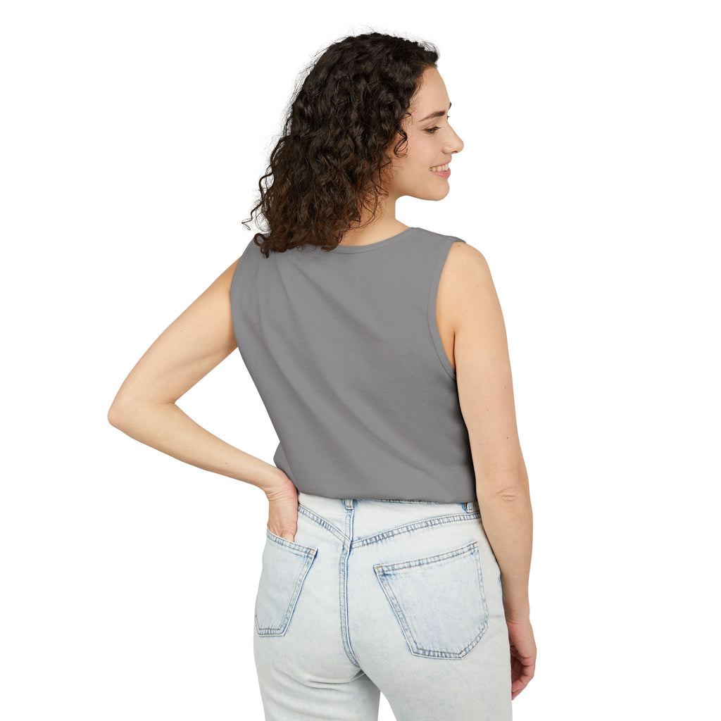 Plain White Tank Top — Lightweight Unisex Garment-Dyed Sleeveless Tee