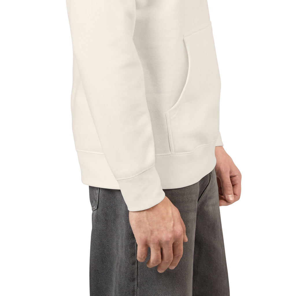 White Fleece Hoodie – Minimal Classic Pullover Hooded Sweatshirt