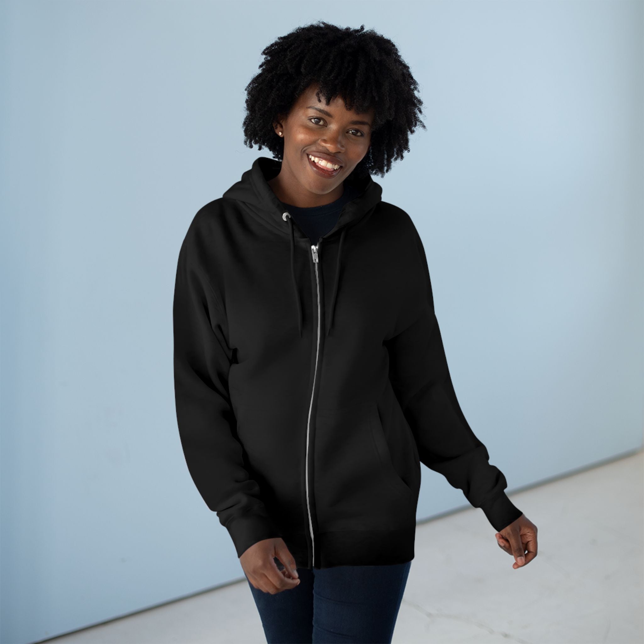 Classic White Zip Hoodie - Plain Full-Zip Hooded Sweatshirt