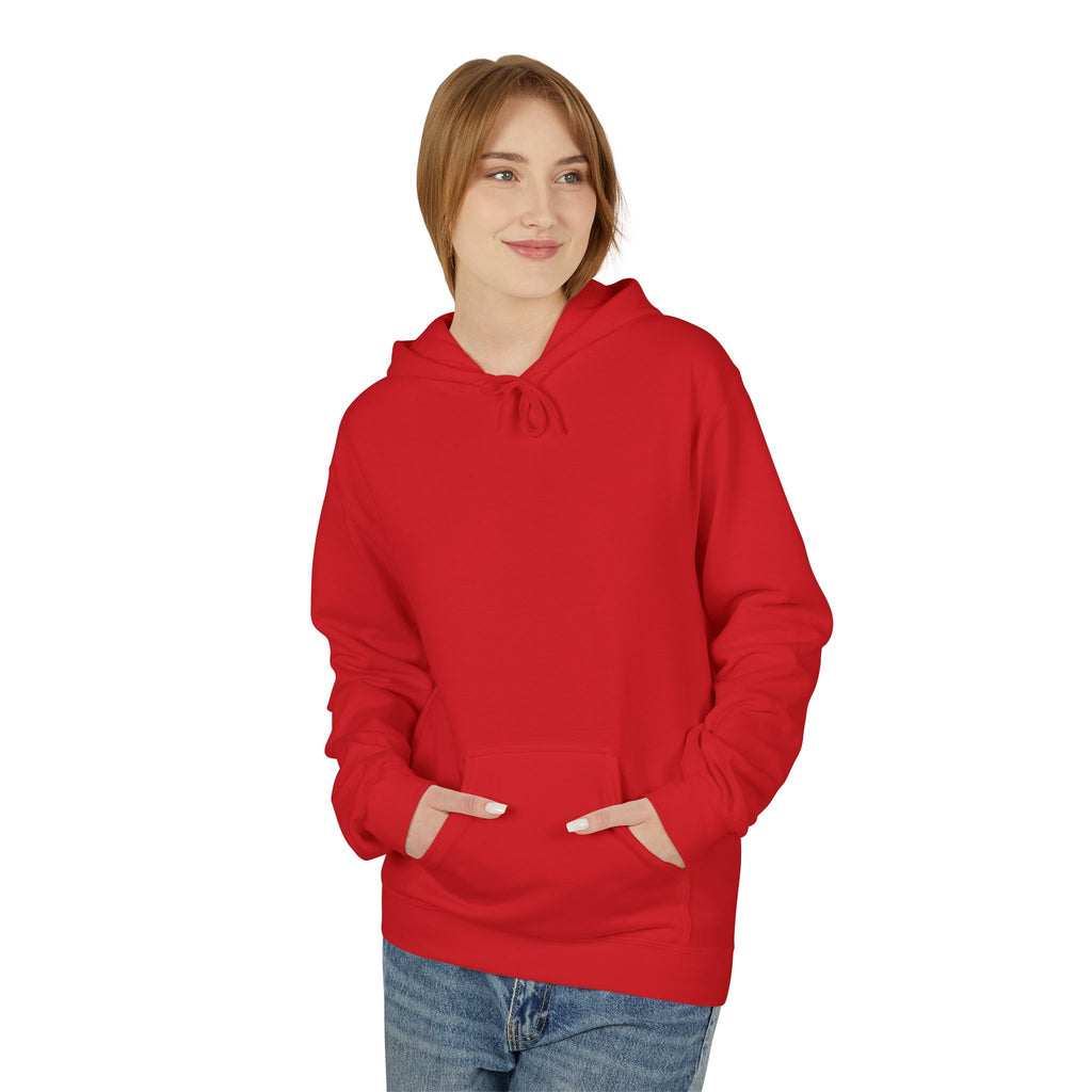 Classic White Fleece Hoodie – Soft Midweight Pullover