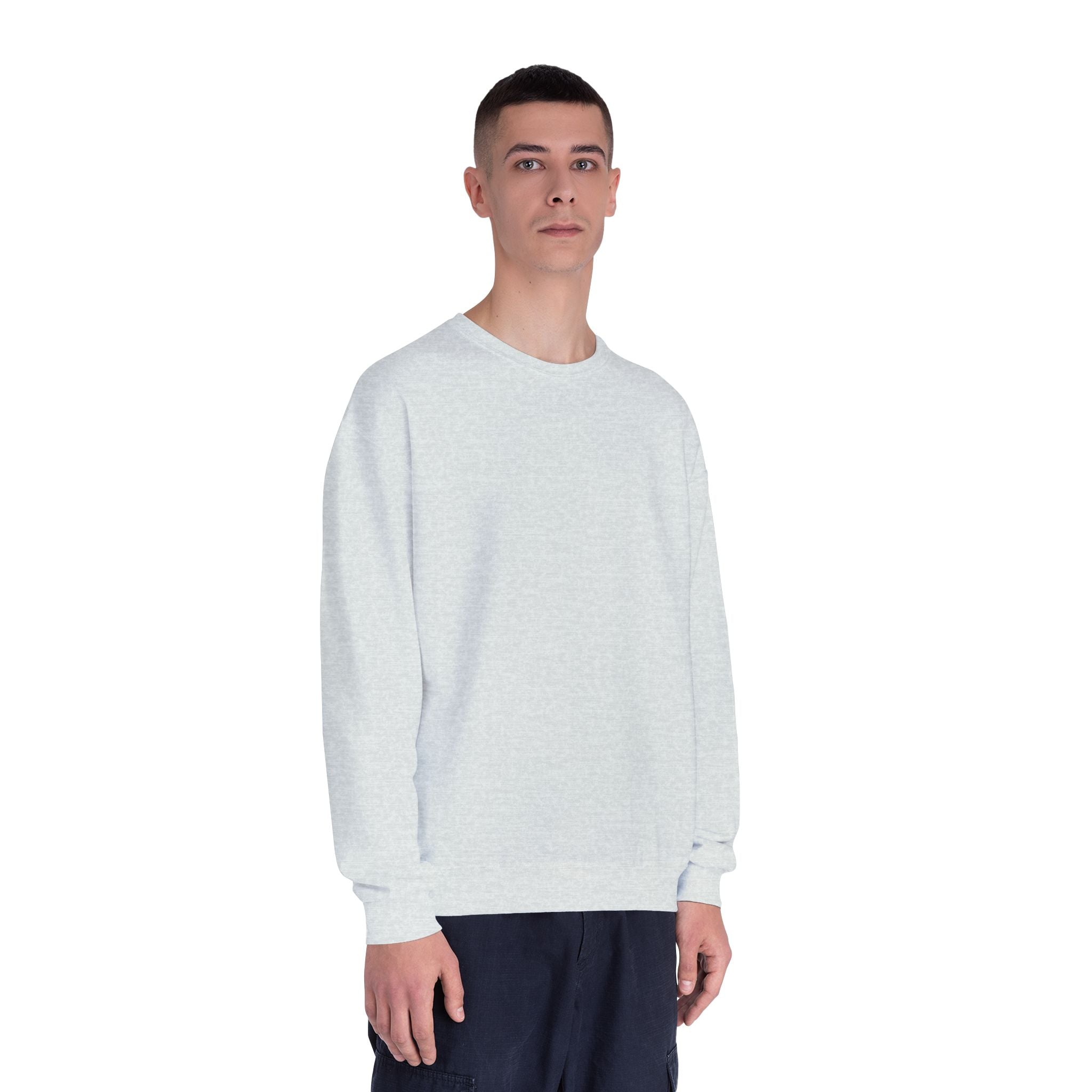 Classic White Crewneck Sweatshirt — Unisex Pullover