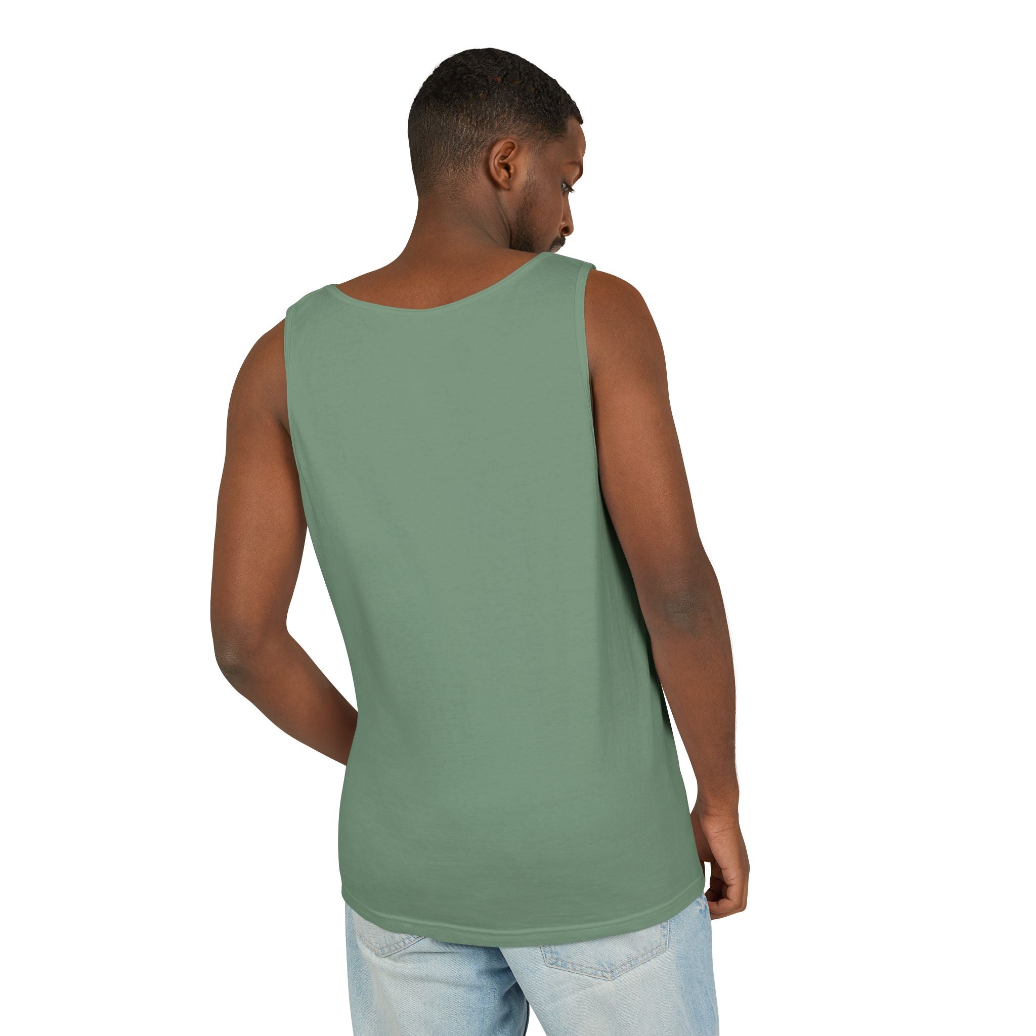 Plain White Tank Top — Lightweight Unisex Garment-Dyed Sleeveless Tee