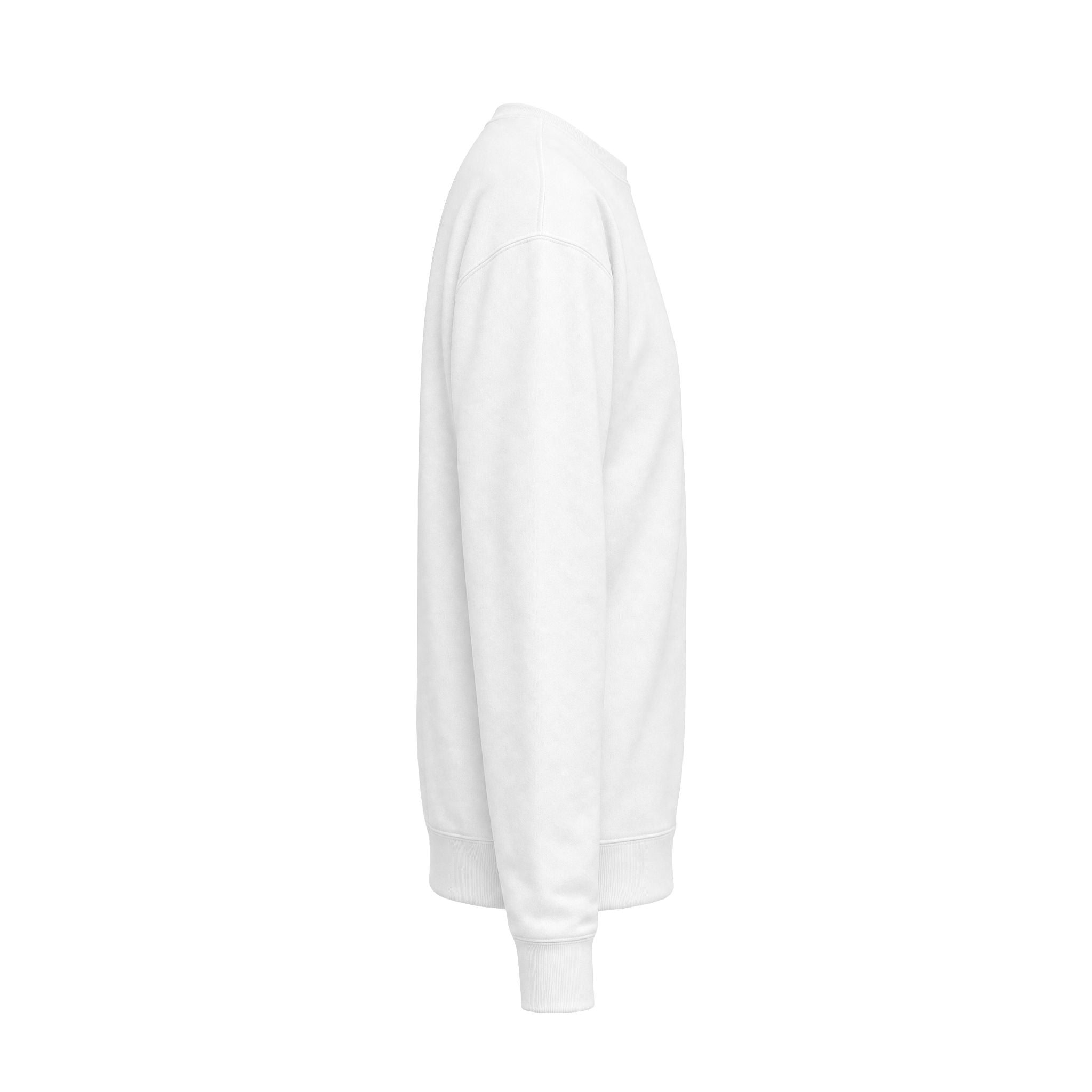 Classic White Crewneck Sweatshirt — Unisex Midweight Fleece
