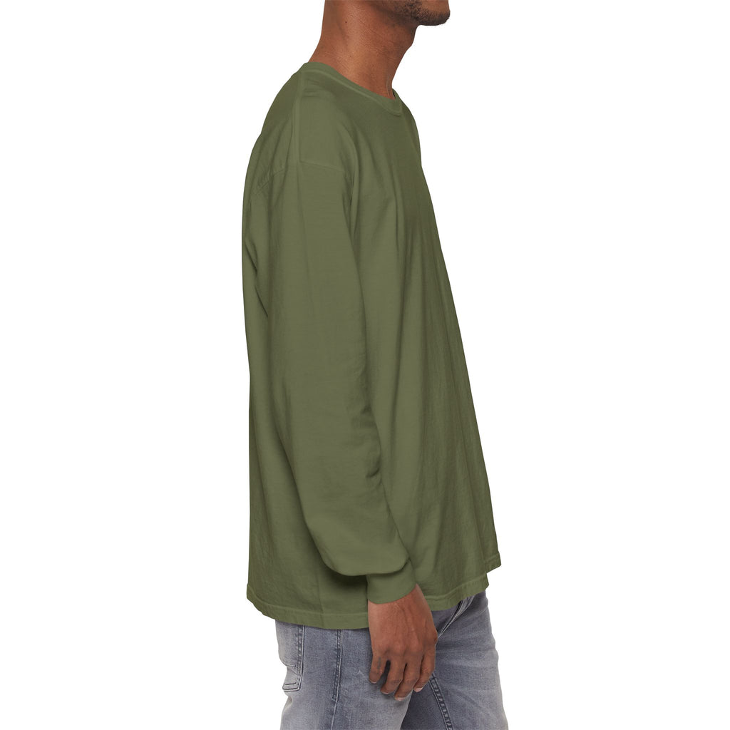 Long Sleeve T-Shirt — Classic White Garment-Dyed Tee