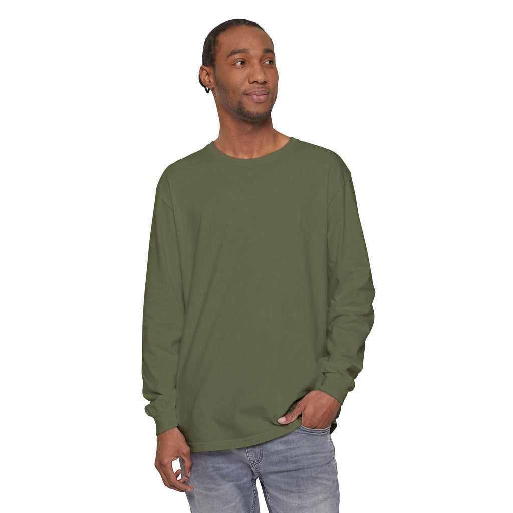 Long Sleeve T-Shirt — Classic White Garment-Dyed Tee