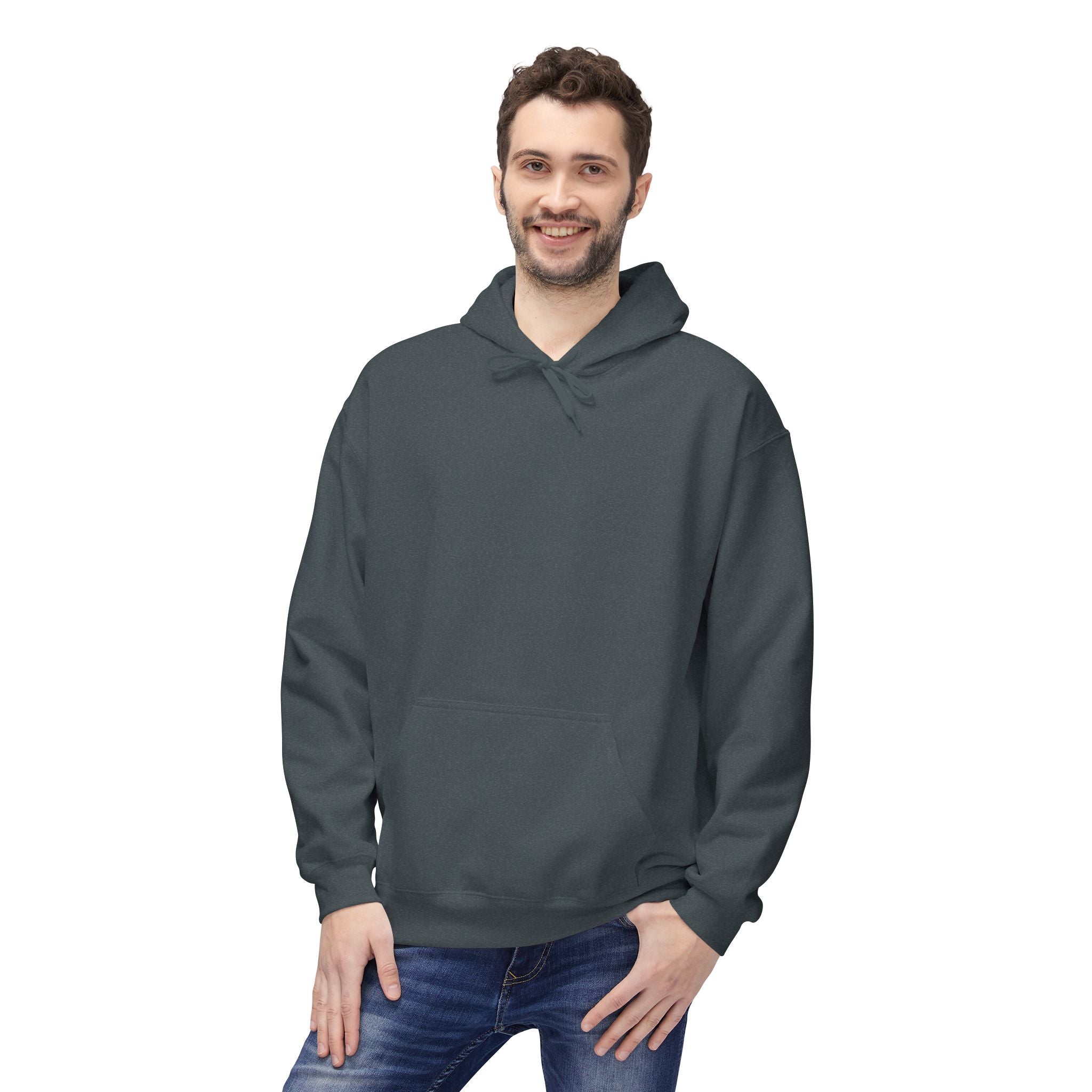 Classic White Fleece Hoodie – Soft Midweight Pullover