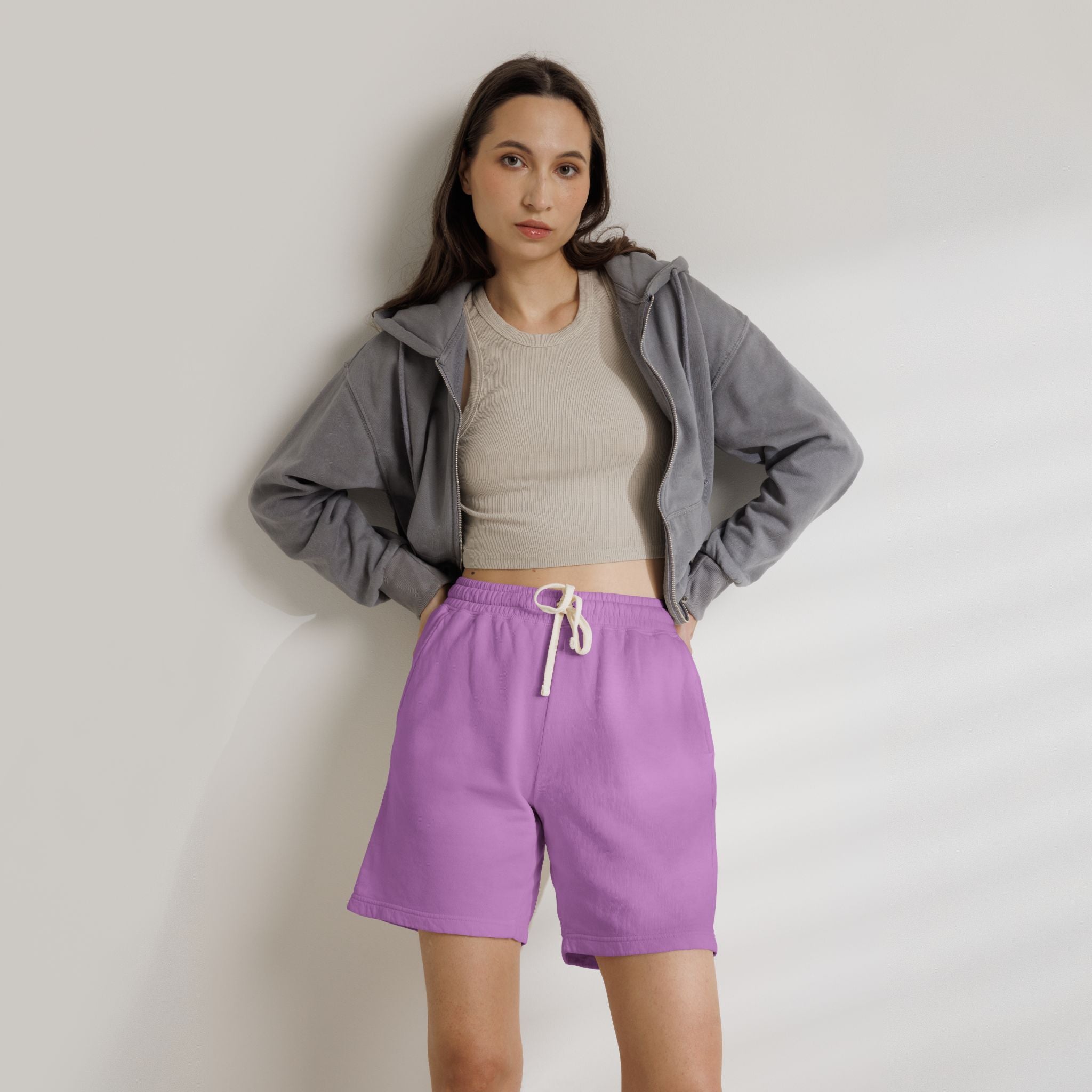 Unisex Garment-Dyed Lightweight Fleece Sweat Shorts