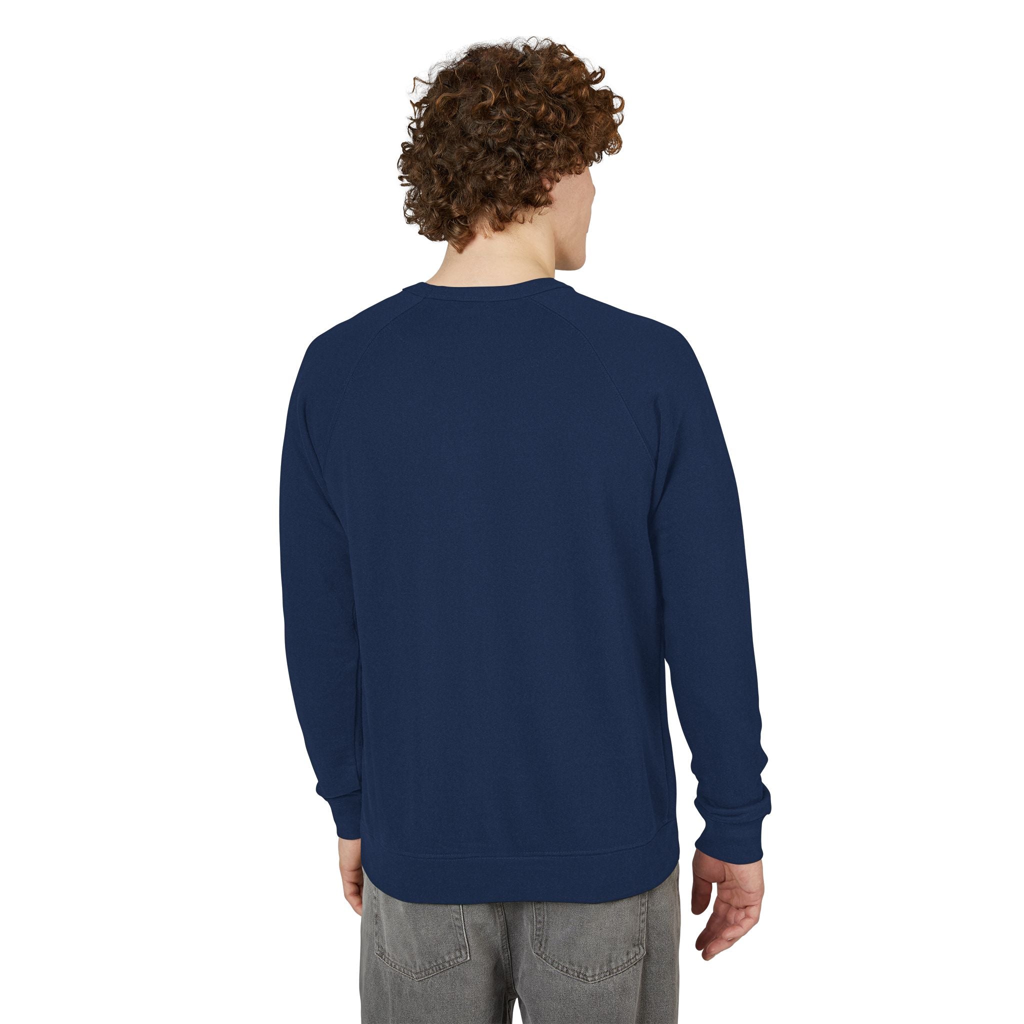 Heather Charcoal Raglan Crewneck Sweatshirt — Lightweight French Terry Pullover