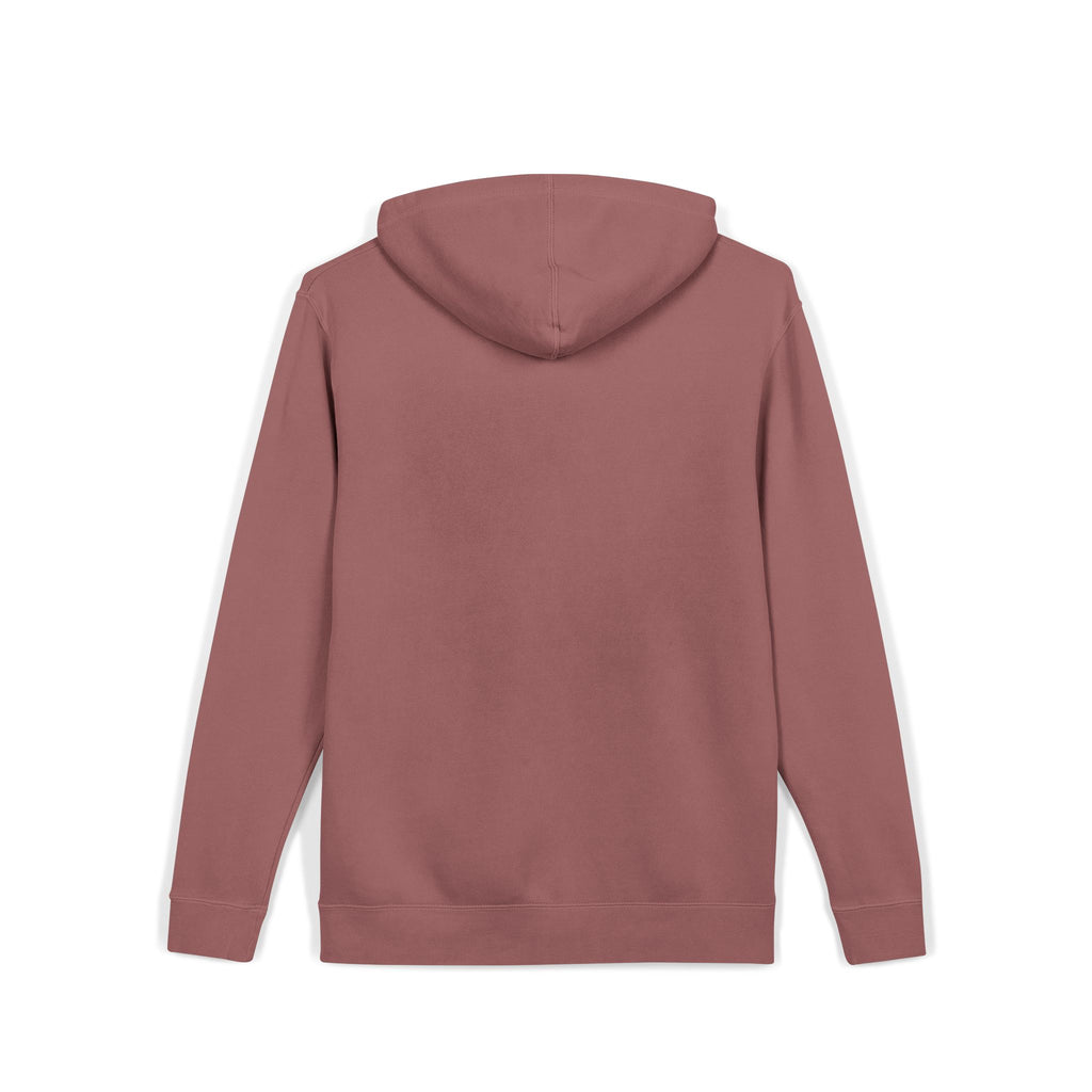 Pigment-Dyed Hoodie — Washed Blush Pullover Hooded Sweatshirt