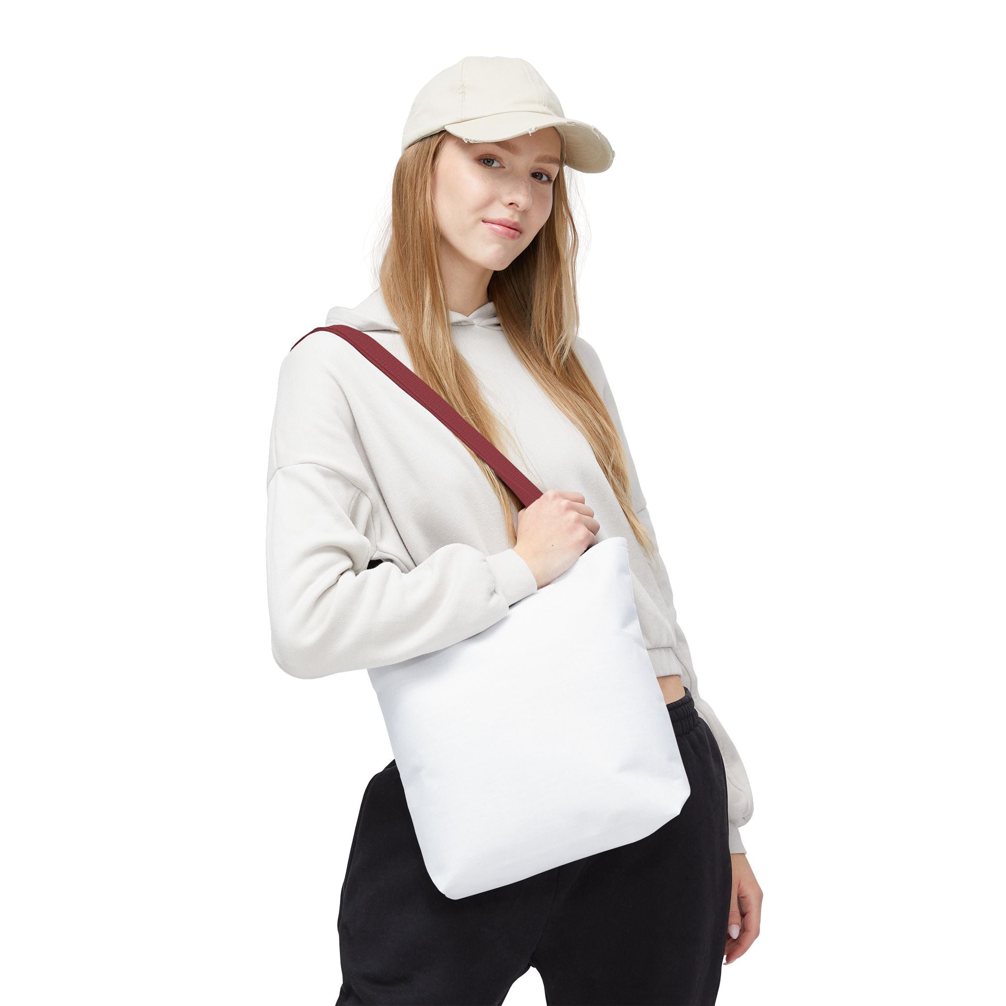Custom All-Over Print Tote Bag — Blank White Canvas Shoulder Tote