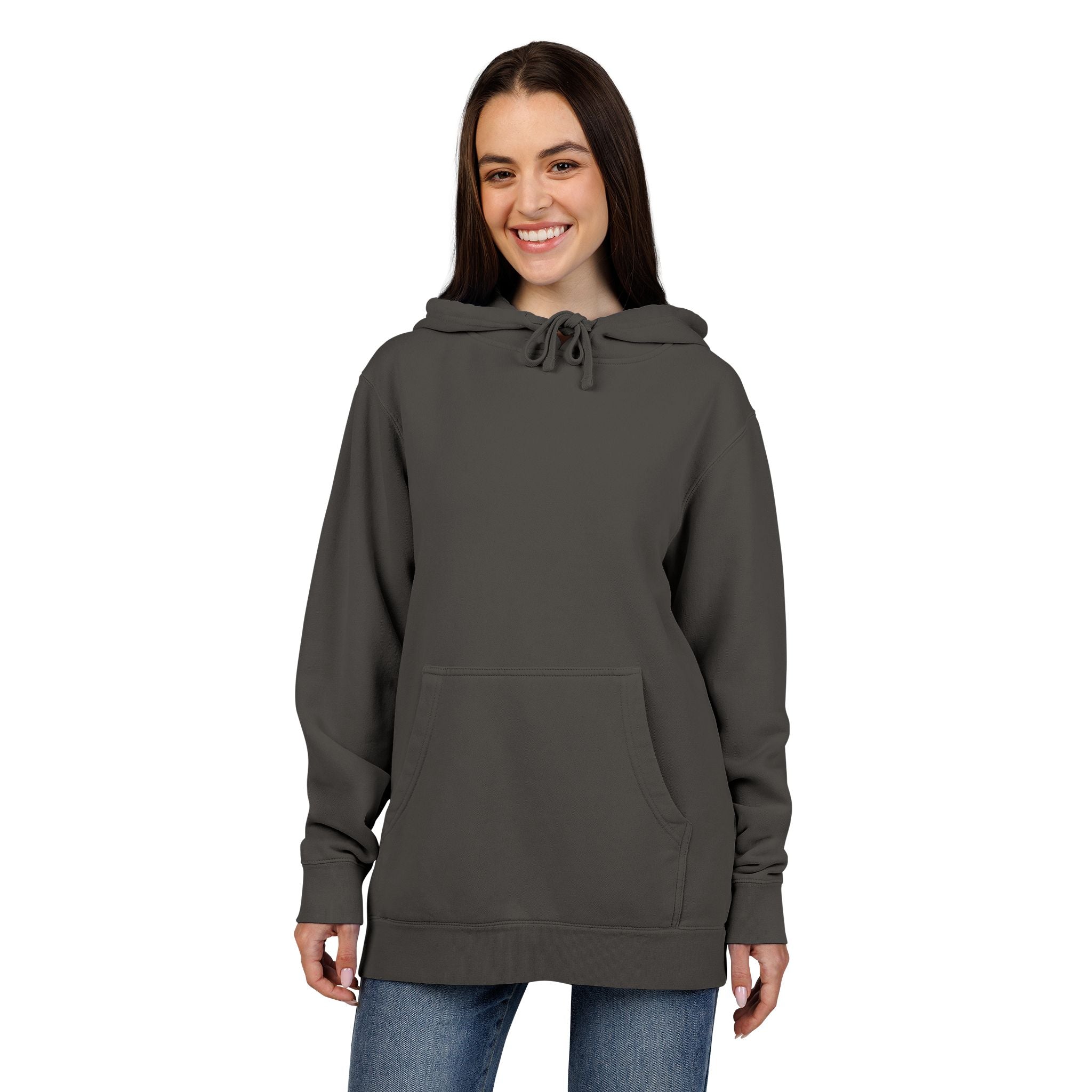 Pigment-Dyed Hoodie — Washed Blush Pullover Hooded Sweatshirt