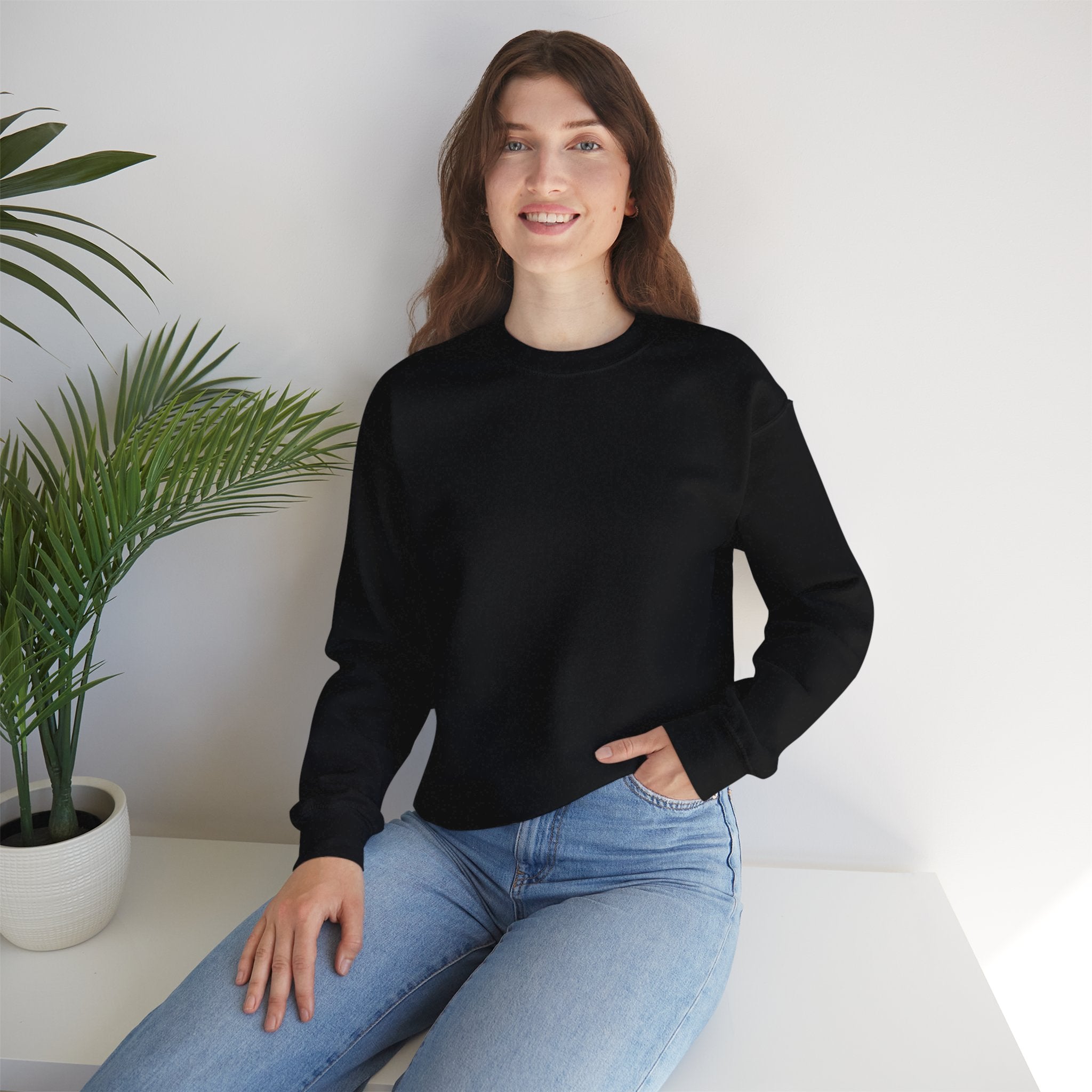 Classic White Crewneck Sweatshirt
