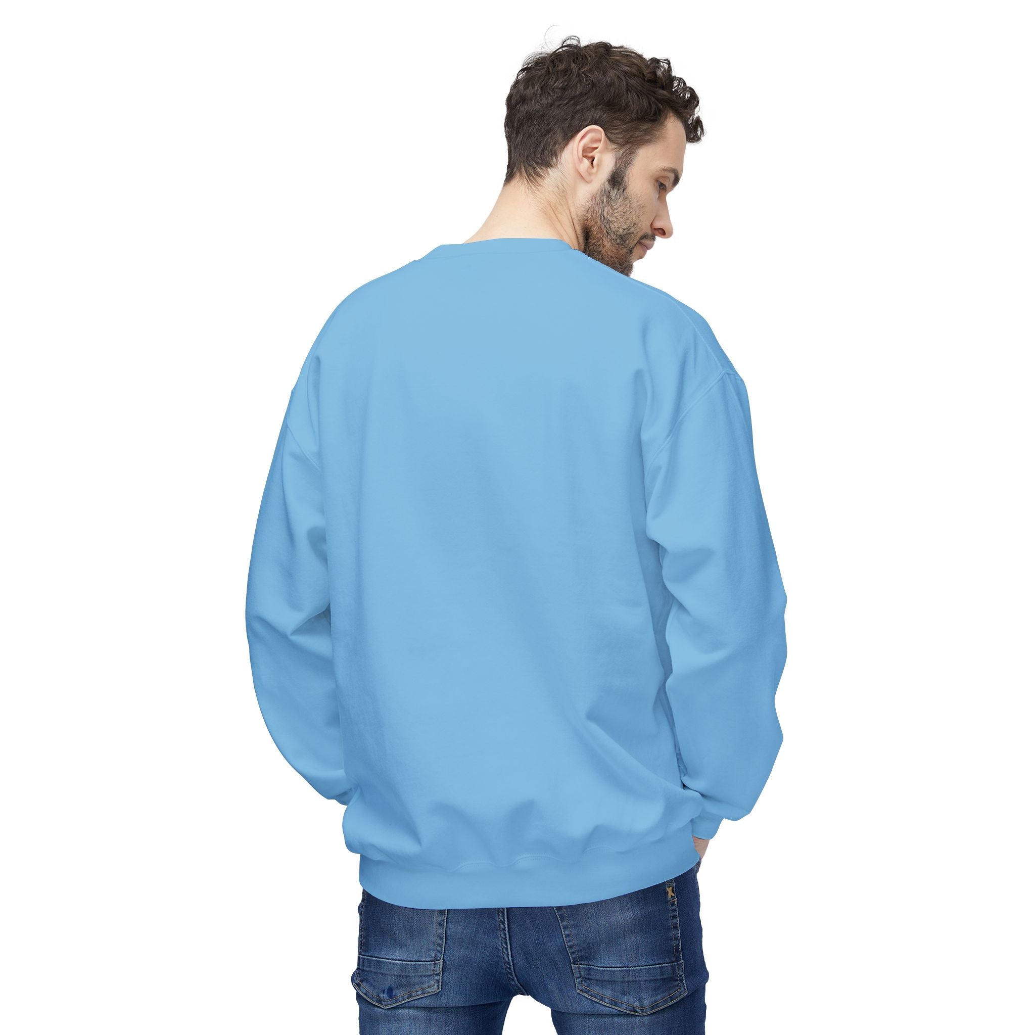 Classic White Crewneck Sweatshirt — Unisex Midweight Fleece