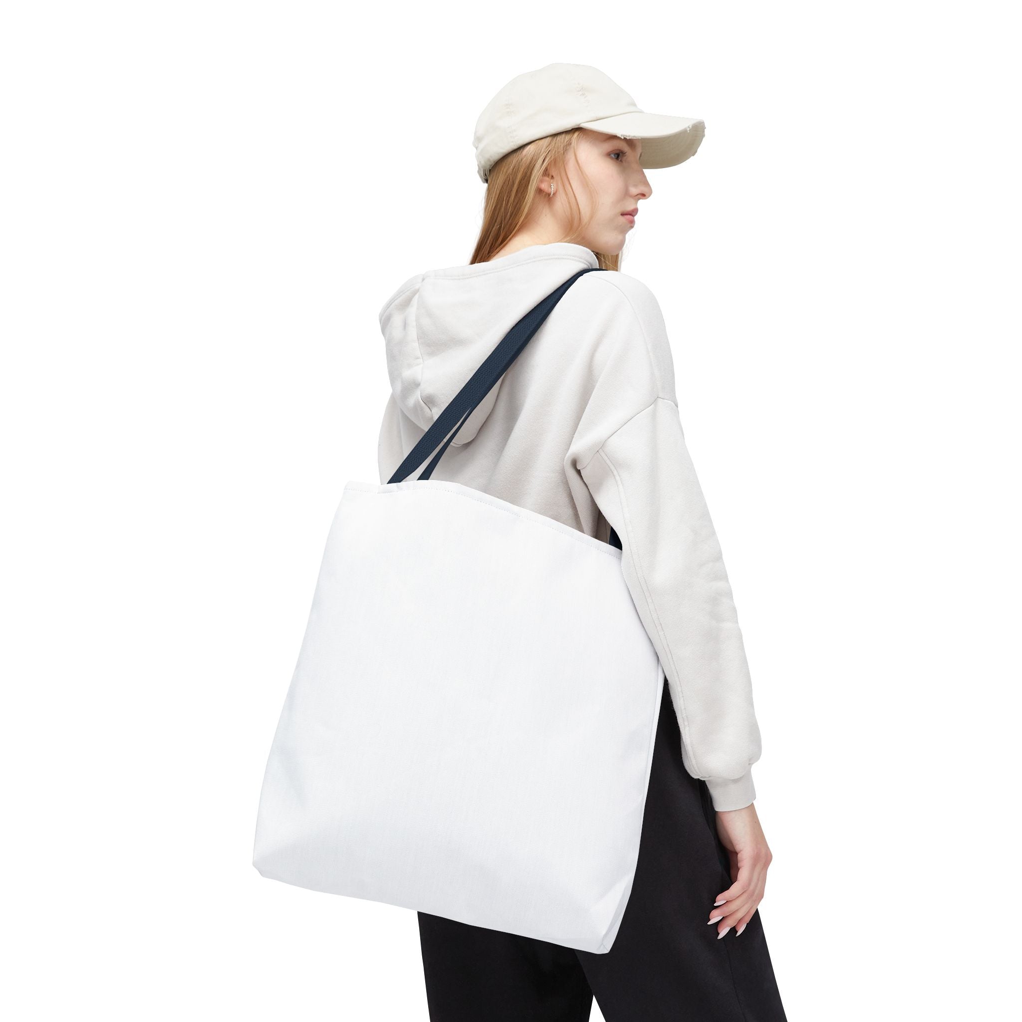 Custom All-Over Print Tote Bag — Blank White Canvas Shoulder Tote