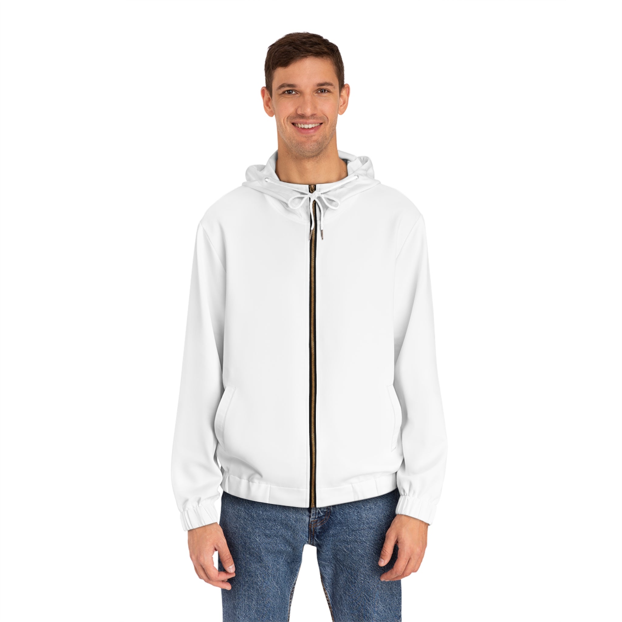 Men's Full-Zip Hoodie - Custom All-Over Print Blank Canvas