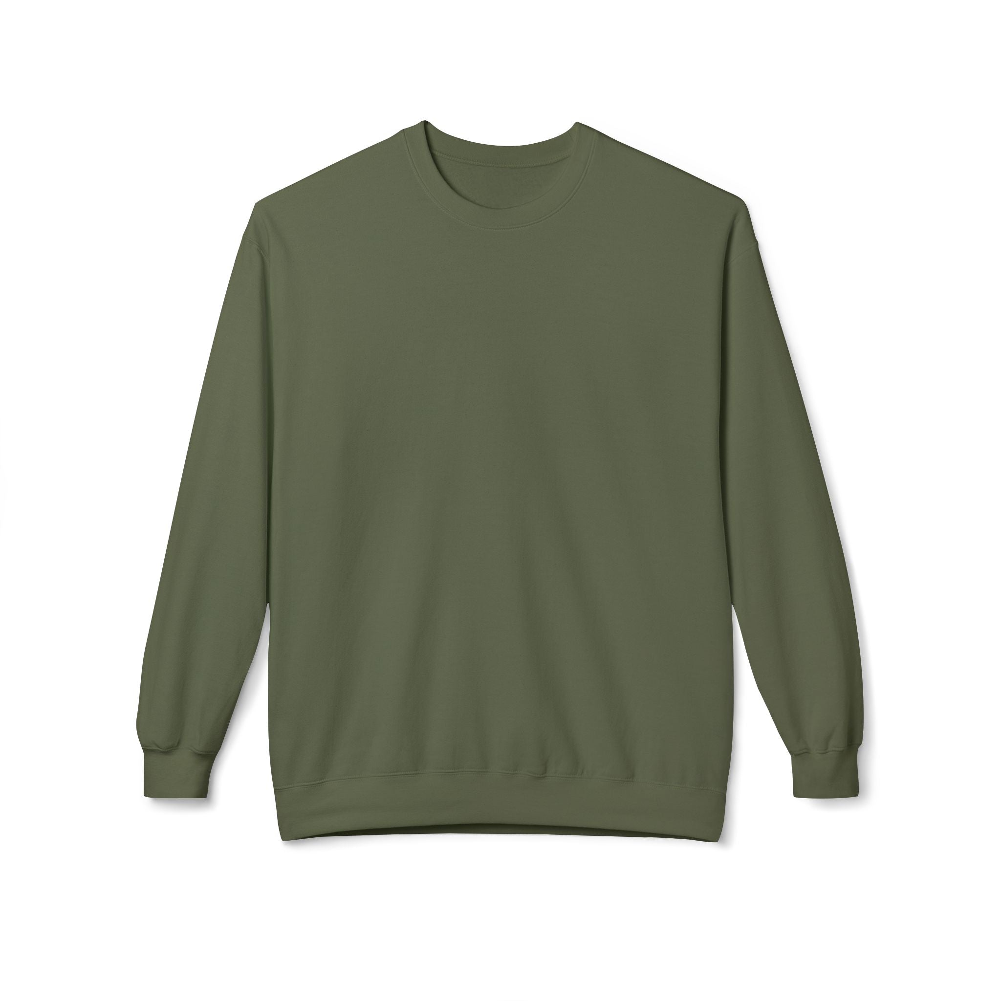Classic White Crewneck Sweatshirt — Unisex Midweight Fleece
