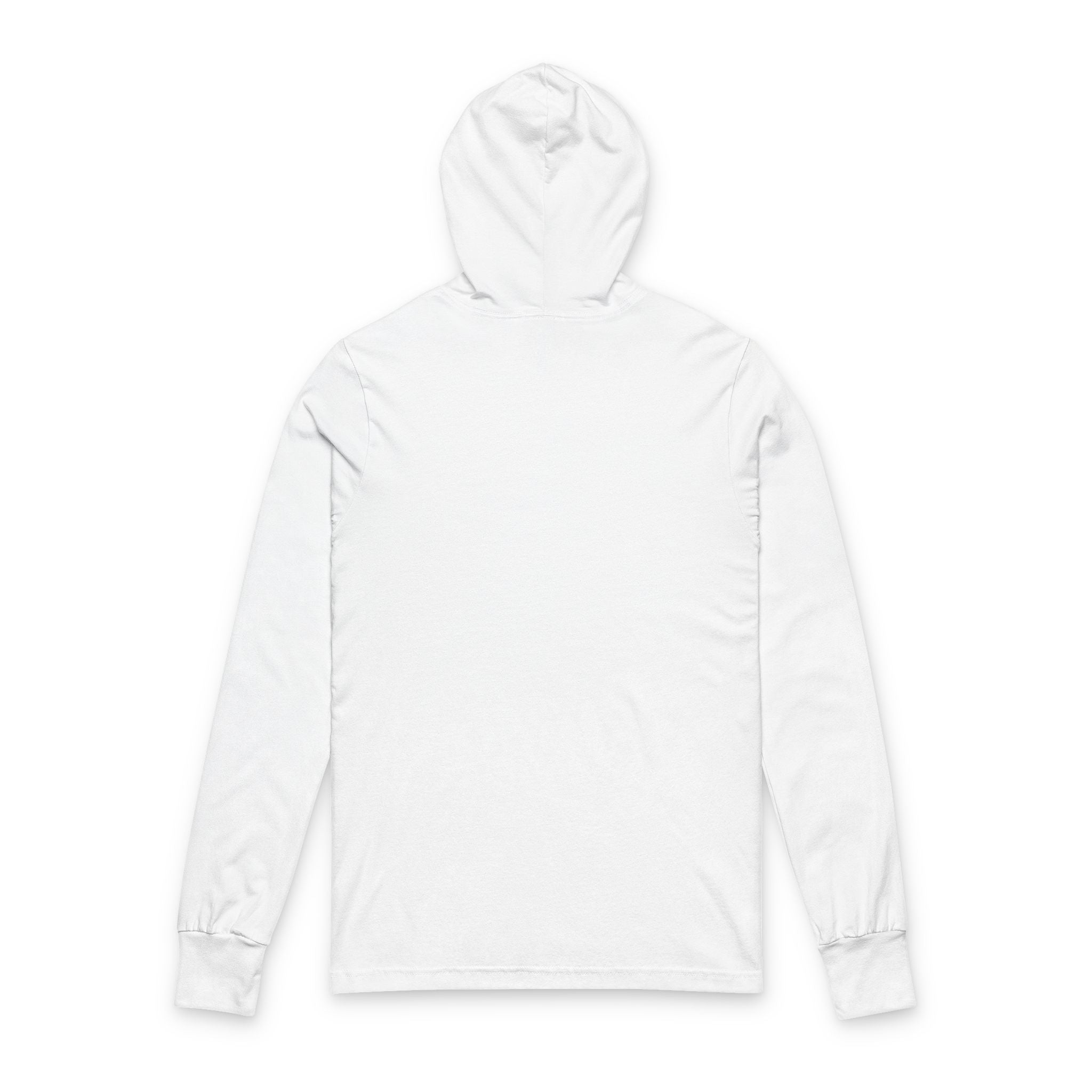 Hooded Long Sleeve Tee — Lightweight White Hooded Tee