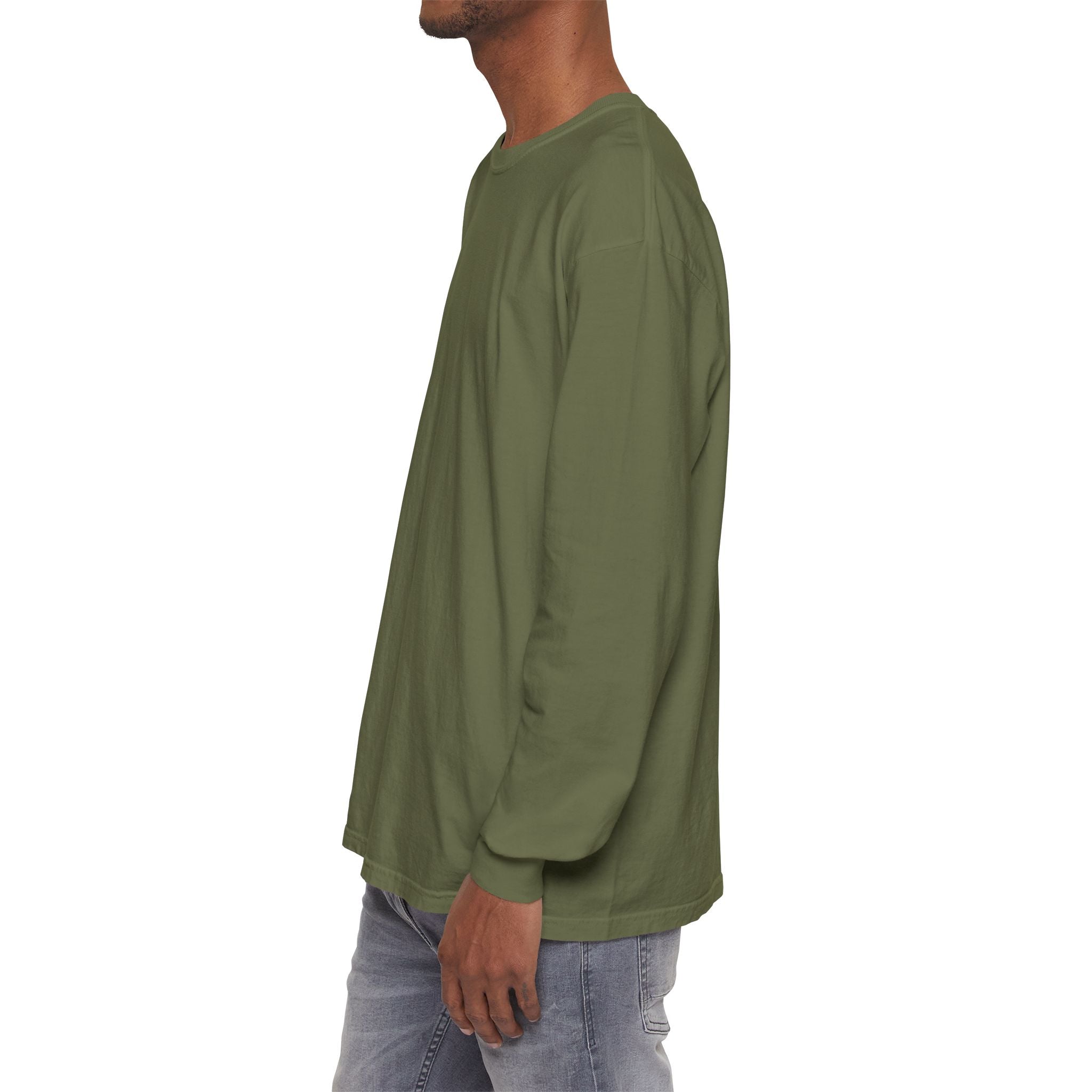 Long Sleeve T-Shirt — Classic White Garment-Dyed Tee