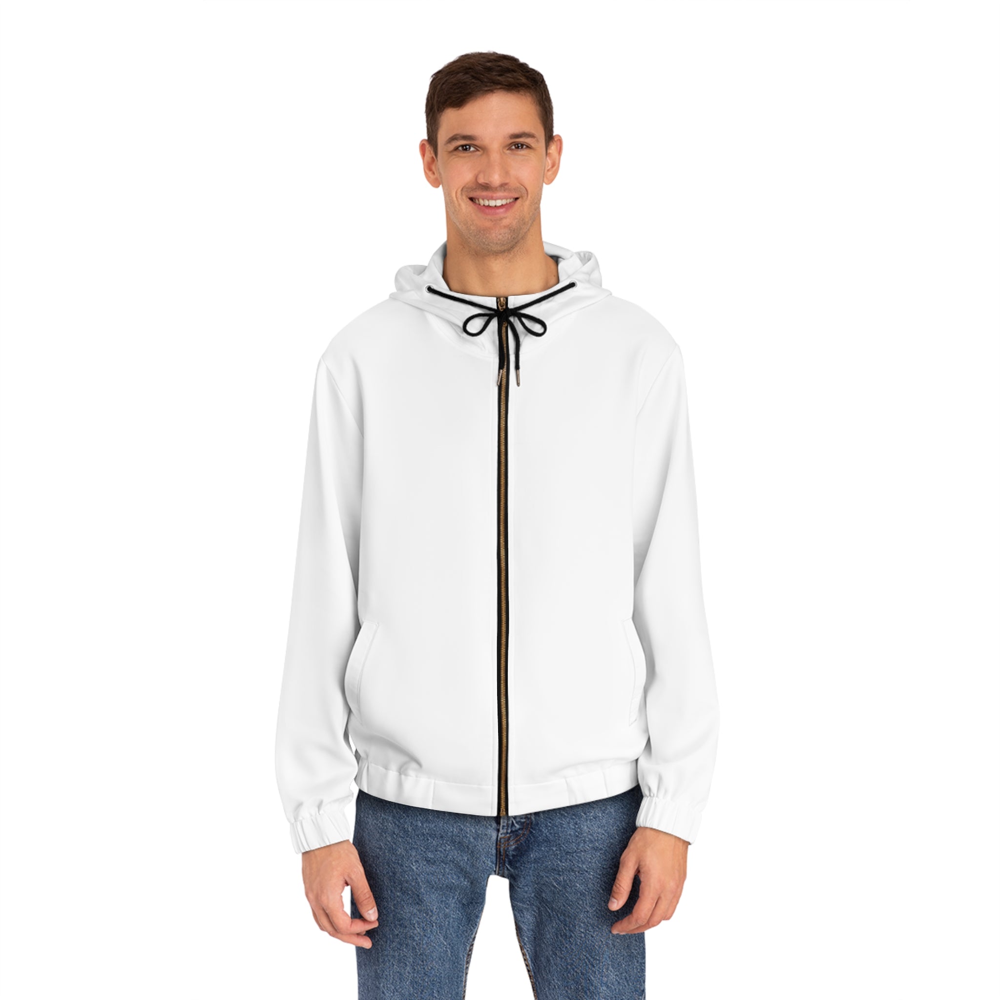 Men's Full-Zip Hoodie - Custom All-Over Print Blank Canvas