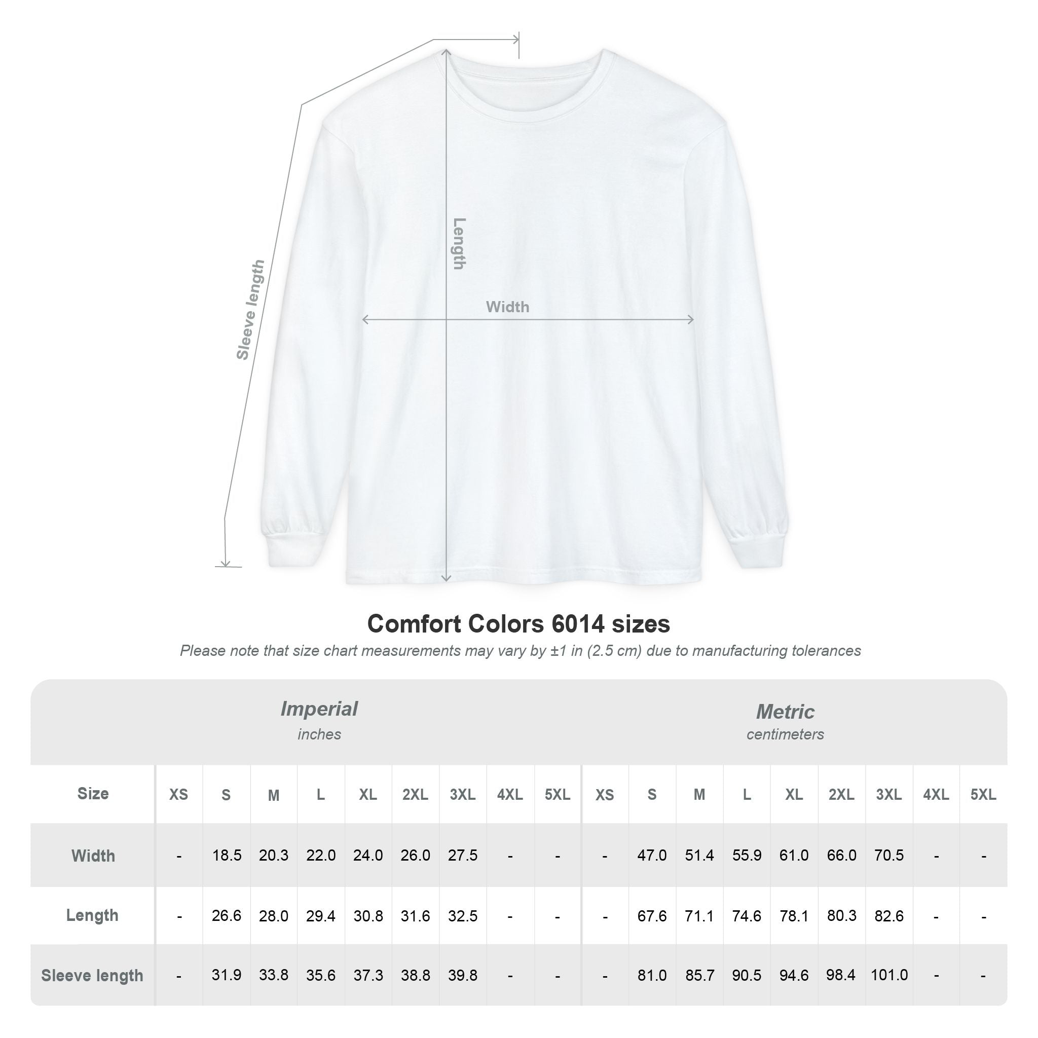 Long Sleeve T-Shirt — Classic White Garment-Dyed Tee