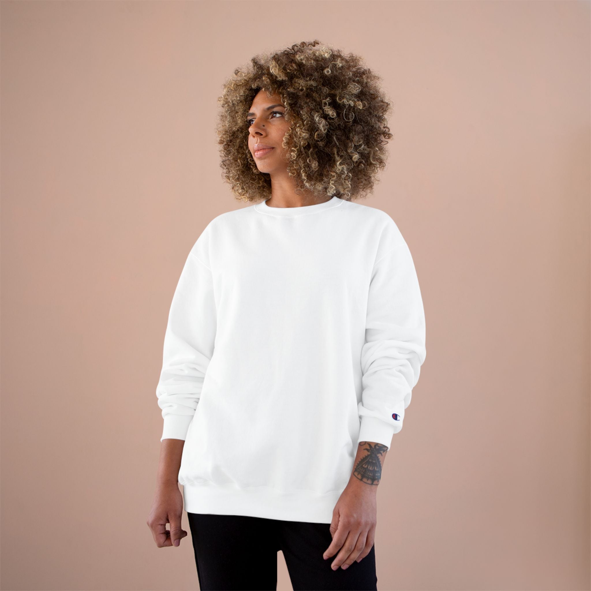 Champion Sweatshirt - Classic White Crewneck Sweatshirt