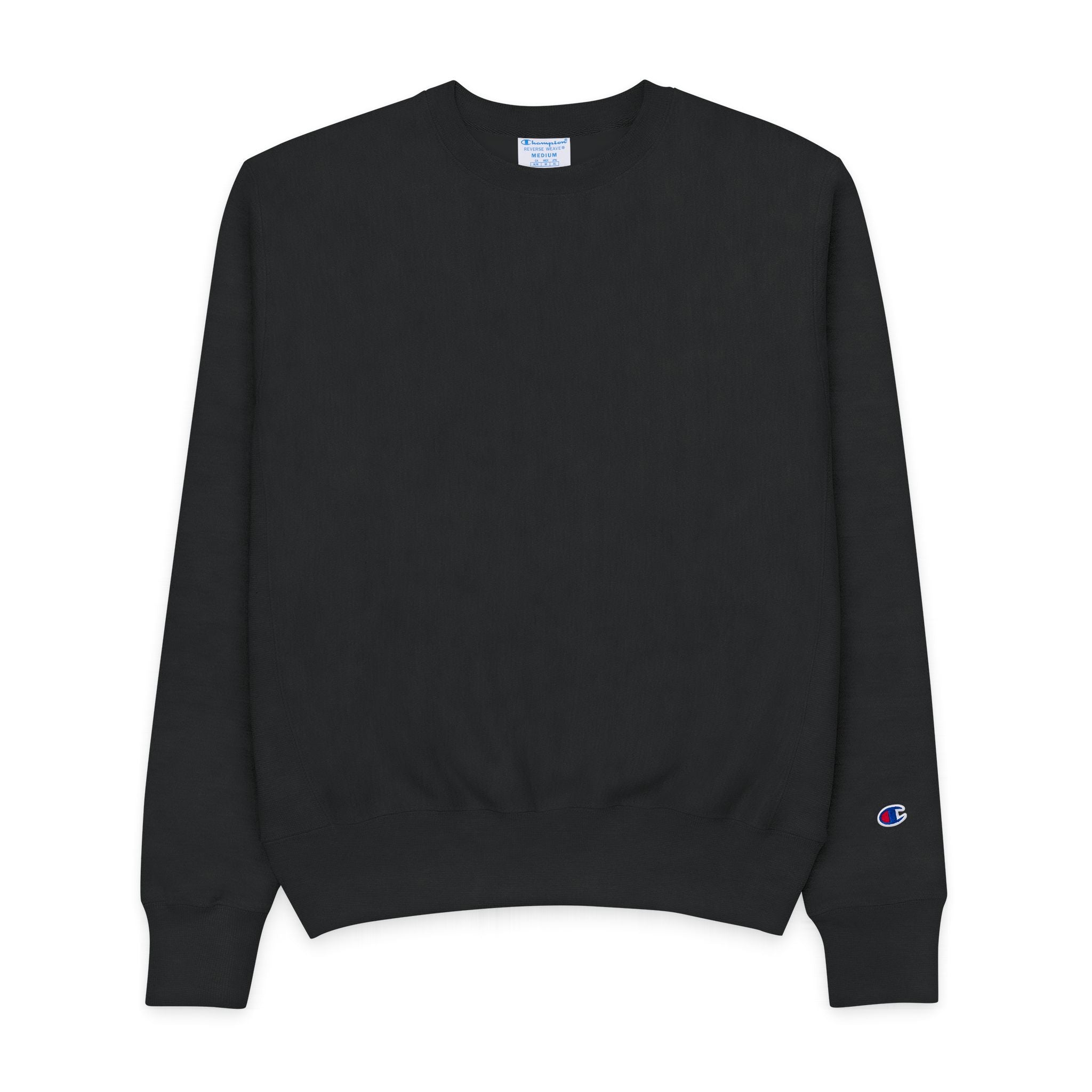 Crewneck Sweatshirt - Classic Black Champion-Style Men's Crew