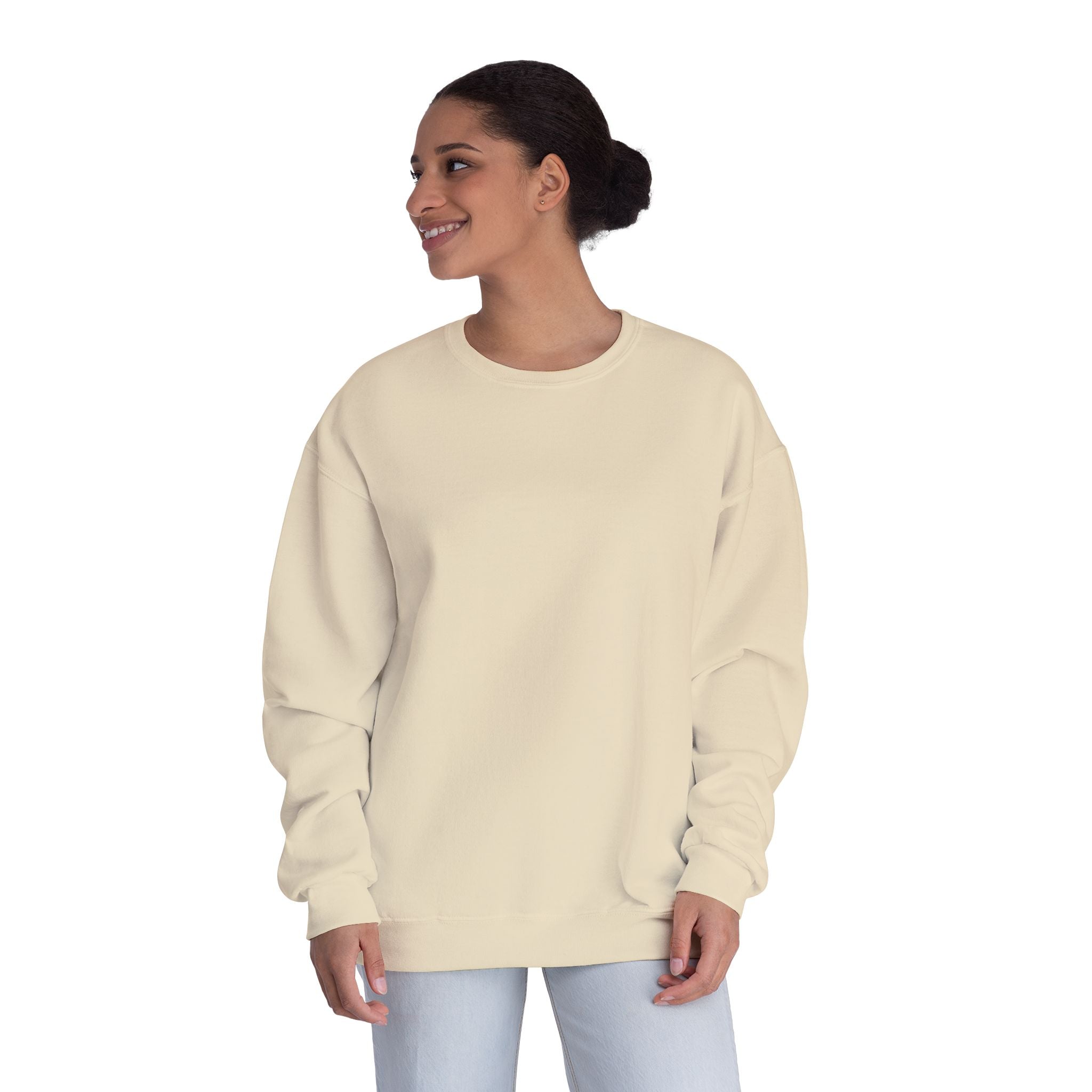 Classic White Crewneck Sweatshirt — Unisex Pullover