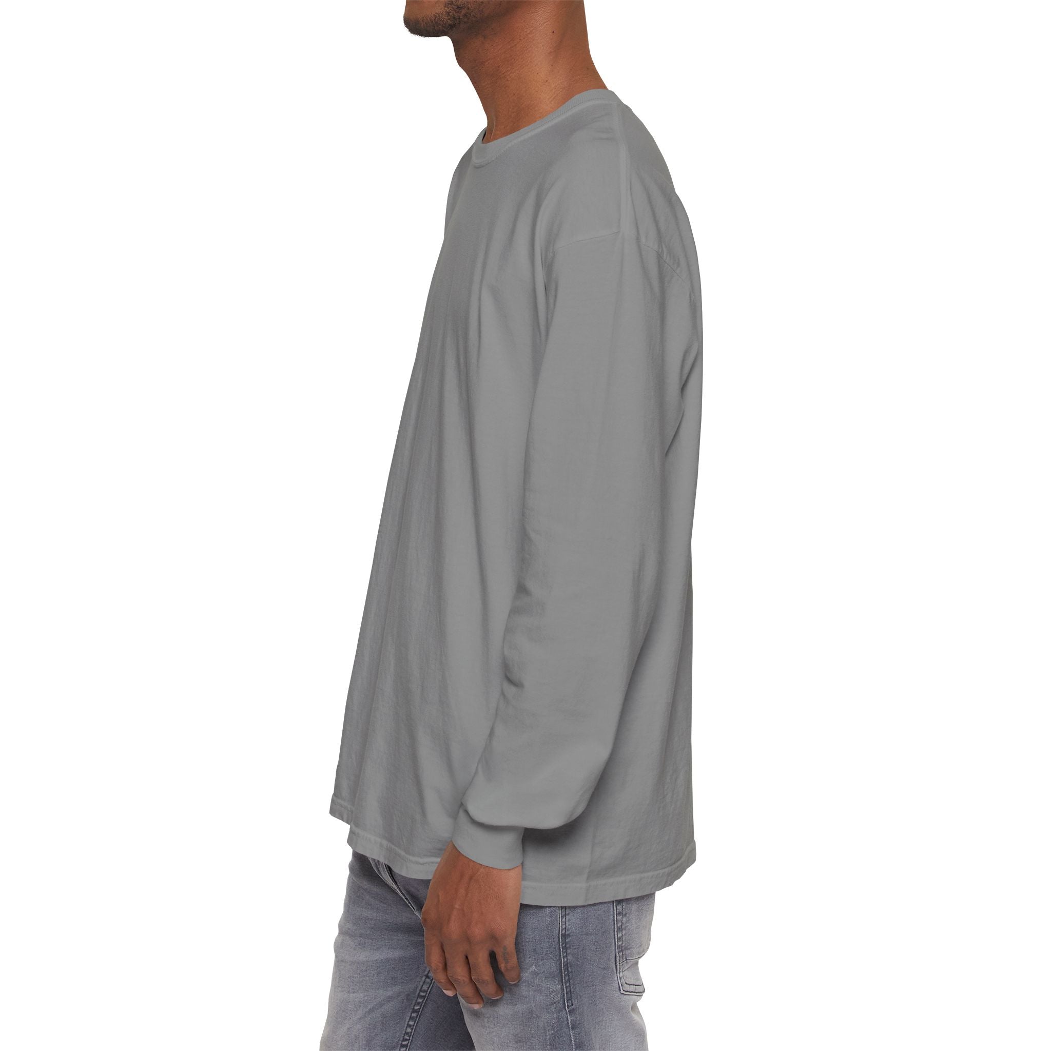 Long Sleeve T-Shirt — Classic White Garment-Dyed Tee