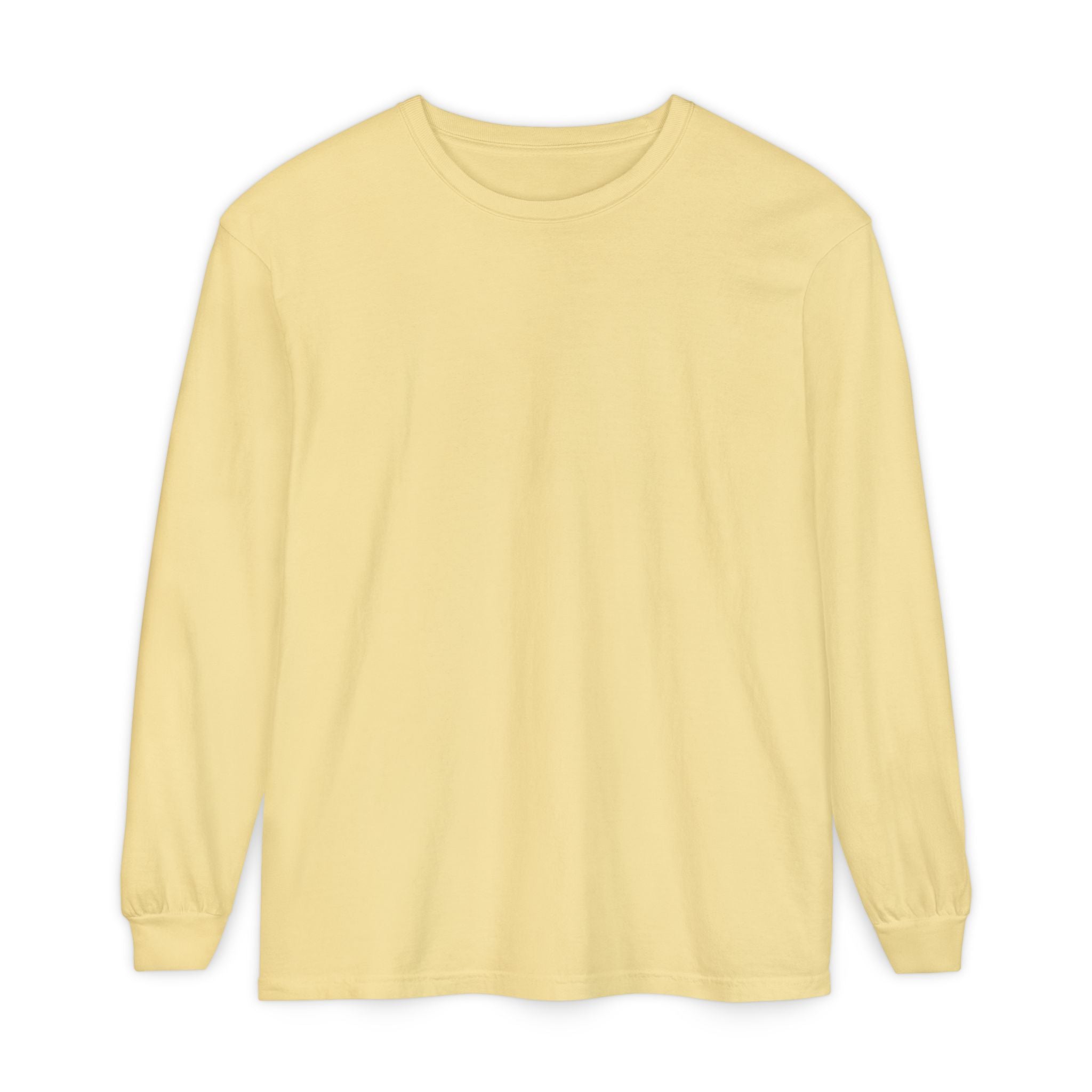Long Sleeve T-Shirt — Classic White Garment-Dyed Tee
