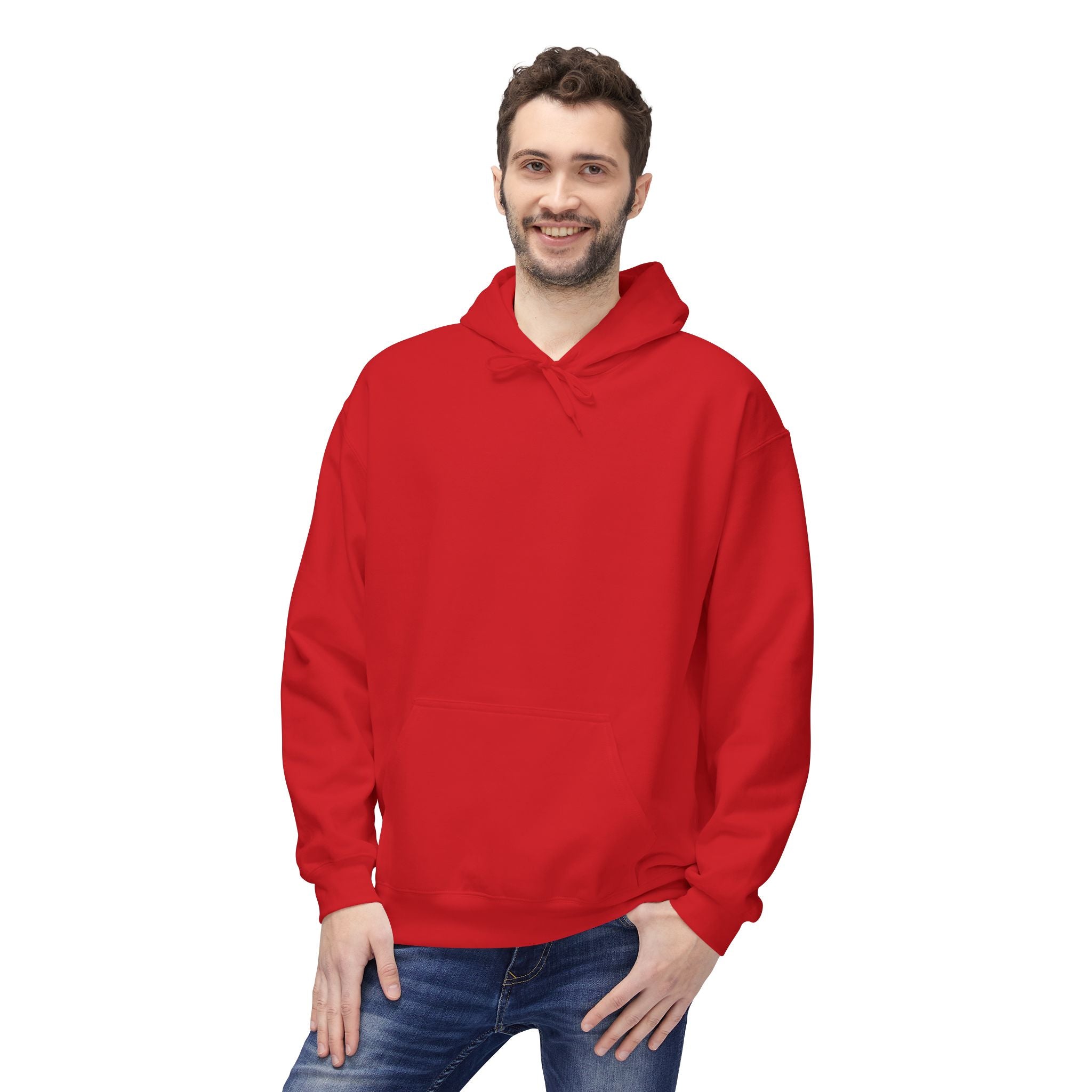 Classic White Fleece Hoodie – Soft Midweight Pullover