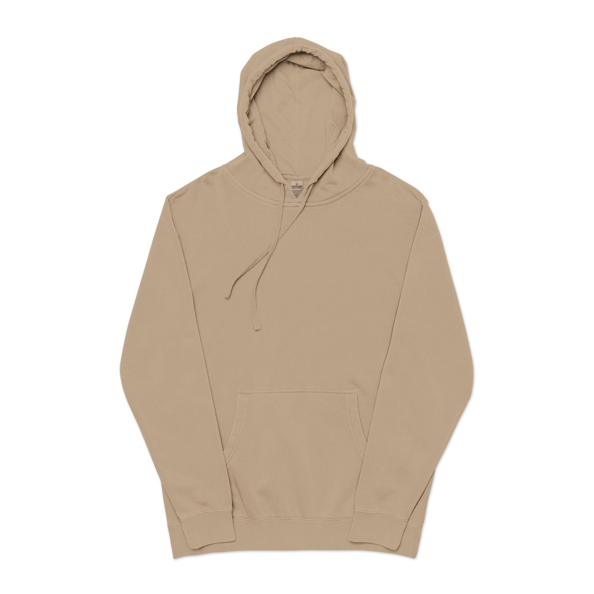 Pigment-Dyed Hoodie — Washed Blush Pullover Hooded Sweatshirt