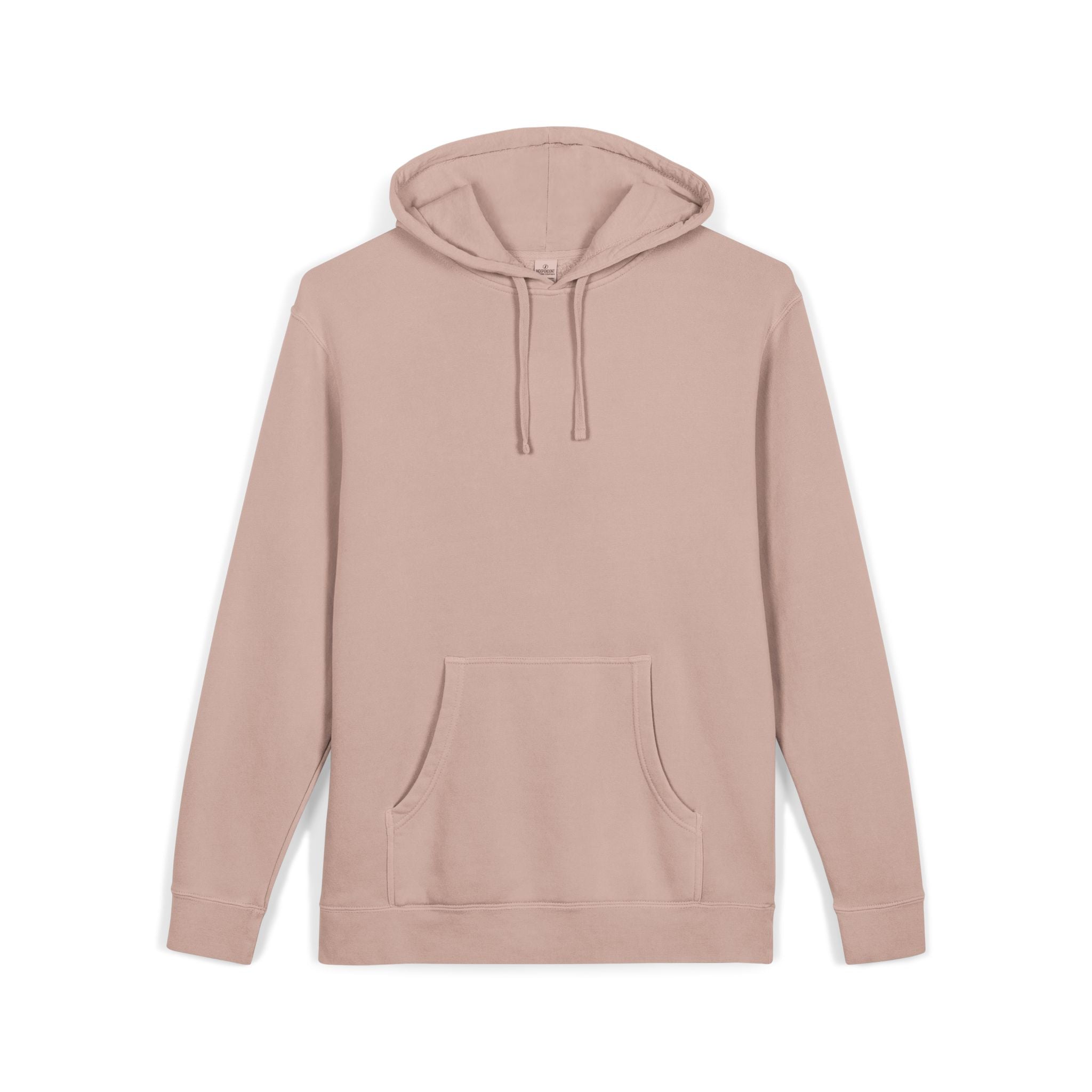 Pigment-Dyed Hoodie — Washed Blush Pullover Hooded Sweatshirt