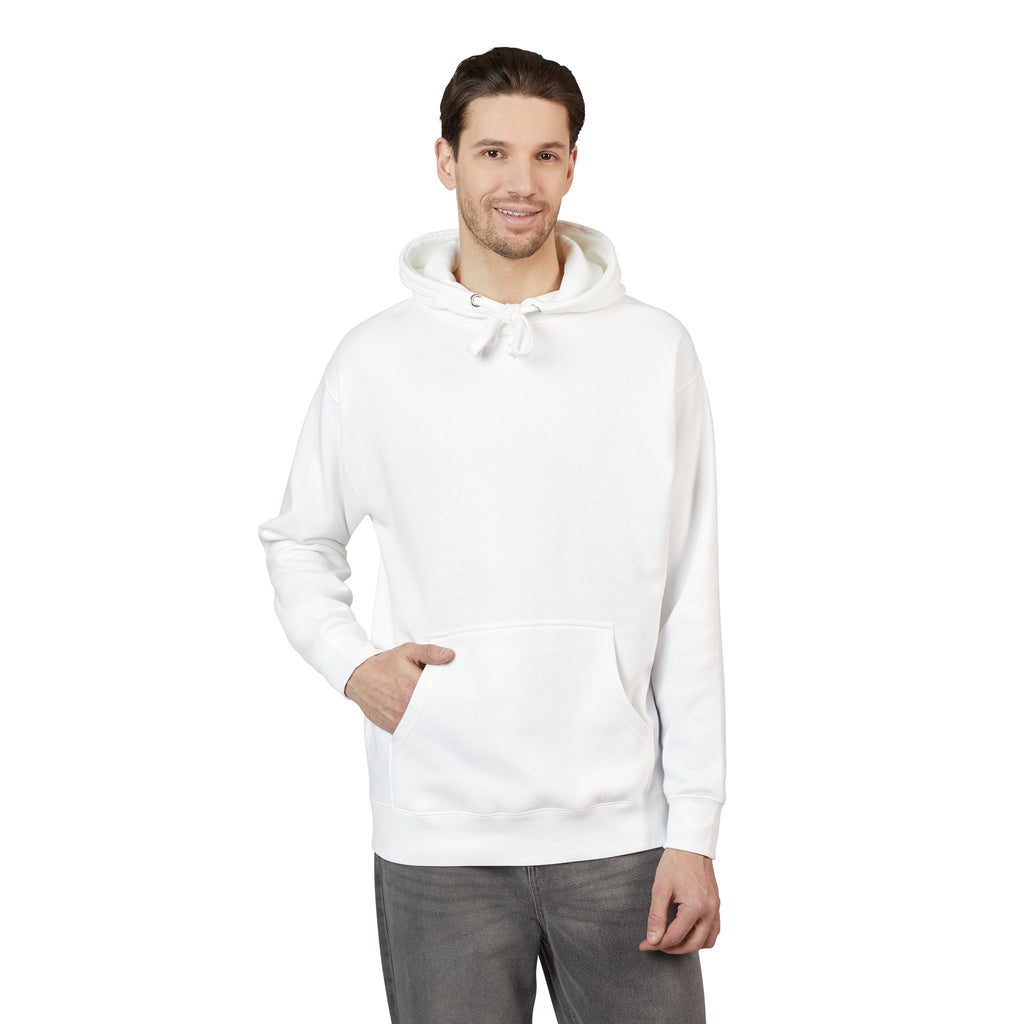 White Fleece Hoodie – Minimal Classic Pullover Hooded Sweatshirt