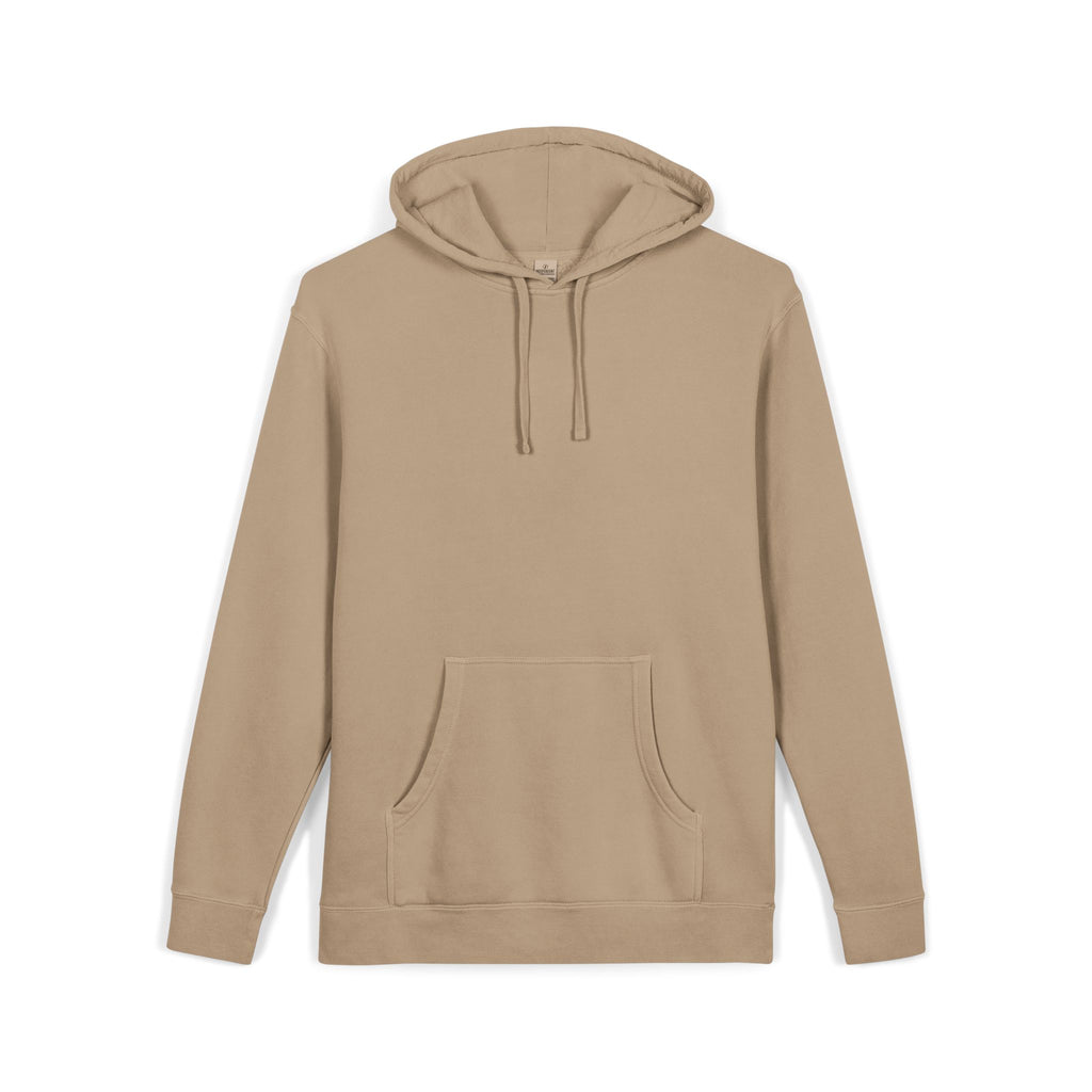 Pigment-Dyed Hoodie — Washed Blush Pullover Hooded Sweatshirt