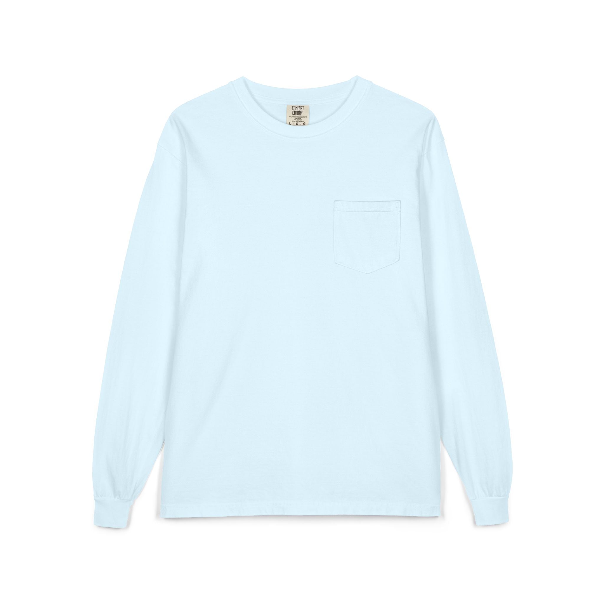 Long Sleeve Pocket Tee — Classic White Cotton Shirt