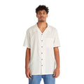 Men's White Hawaiian Shirt — Classic Camp-Collar AOP Button-Up