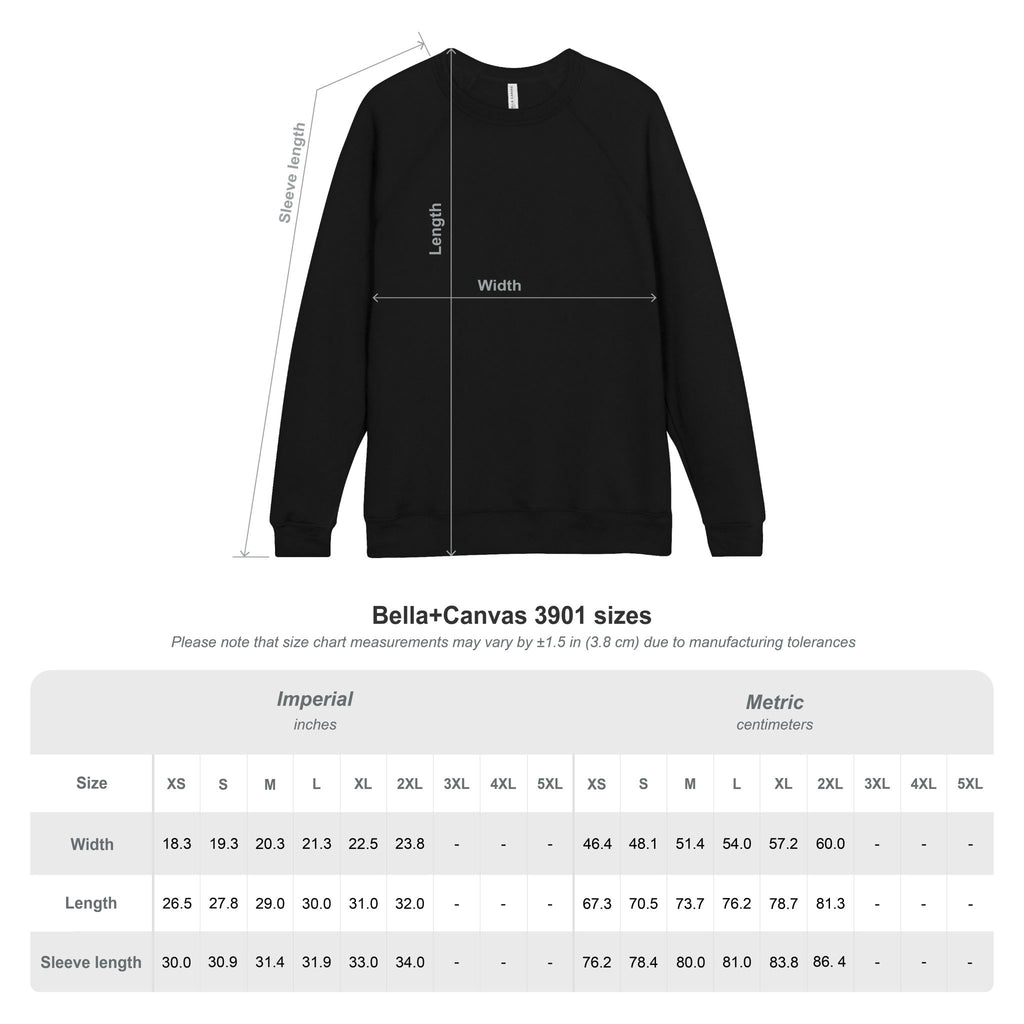 Classic Black Raglan Sweatshirt