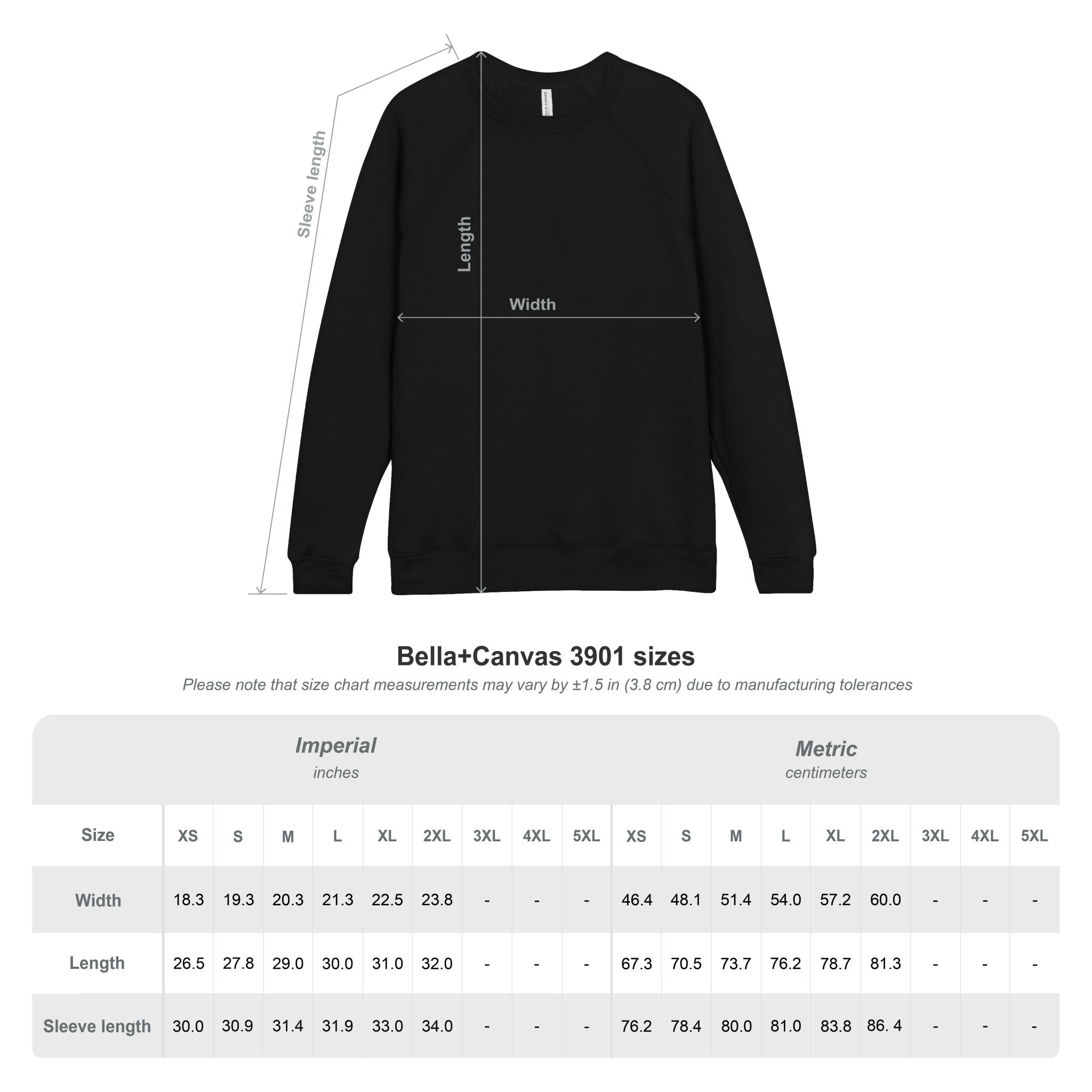 Classic Black Raglan Sweatshirt