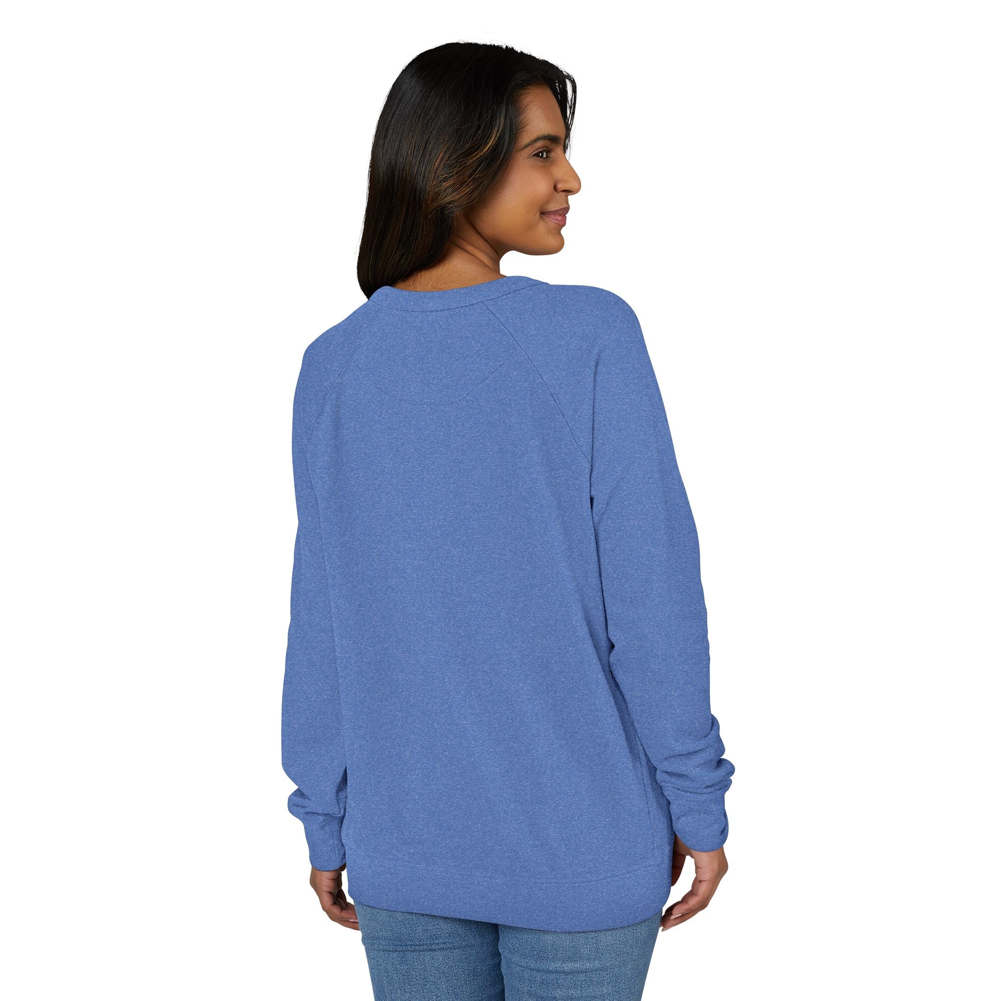 Heather Charcoal Raglan Crewneck Sweatshirt — Lightweight French Terry Pullover