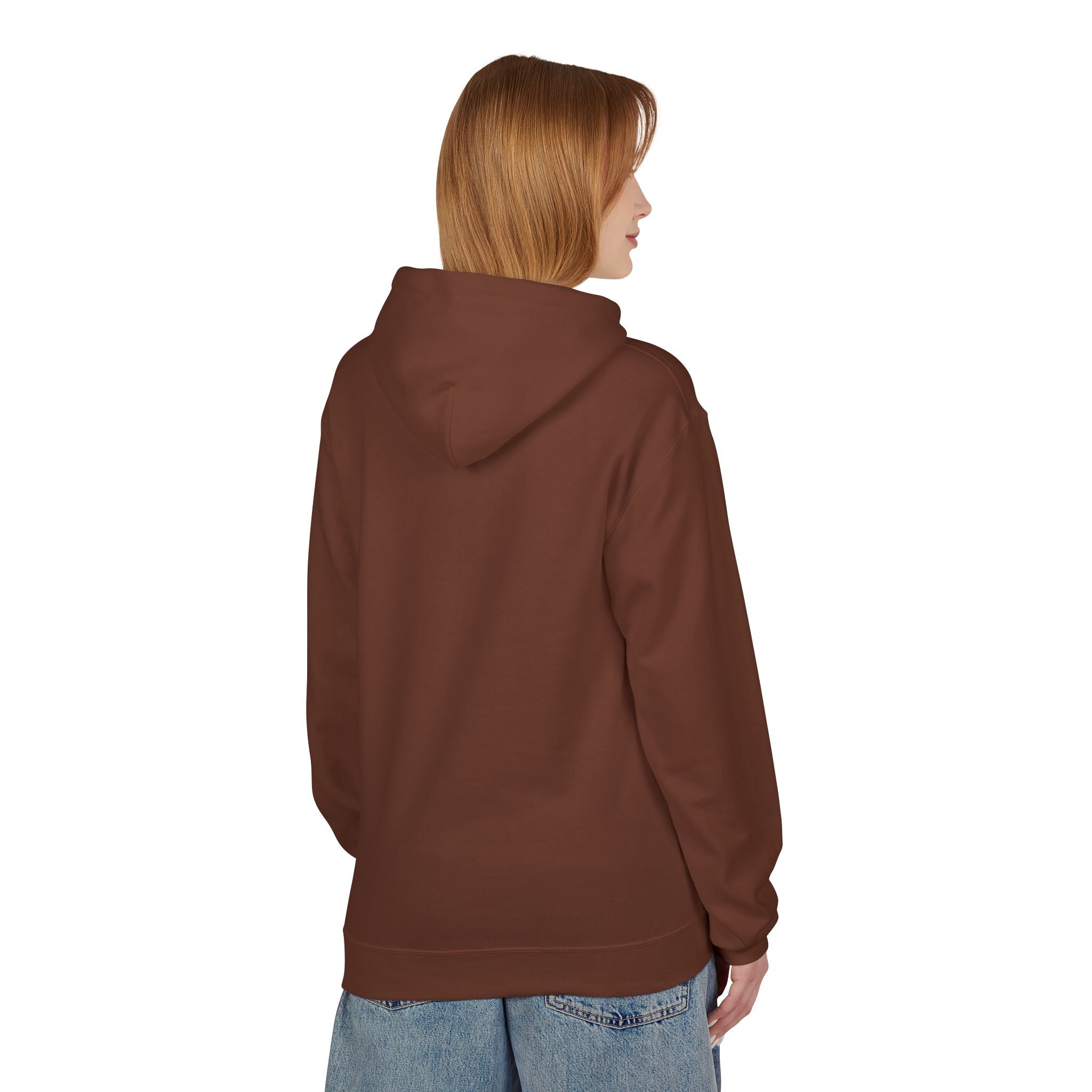 Classic White Fleece Hoodie – Soft Midweight Pullover