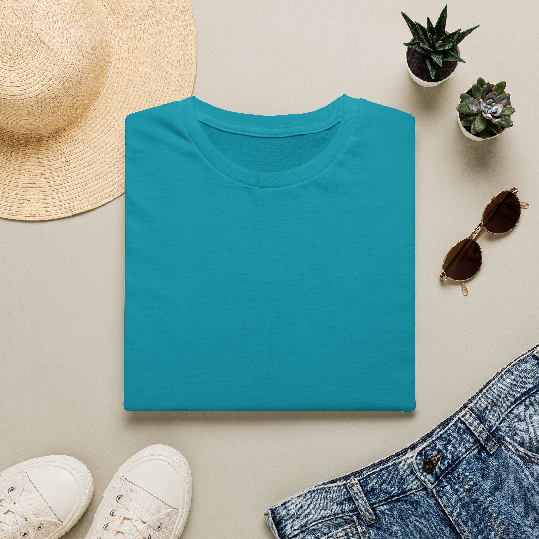 Blank White T-Shirt Mockup — Unisex Tee Product Mockup Images