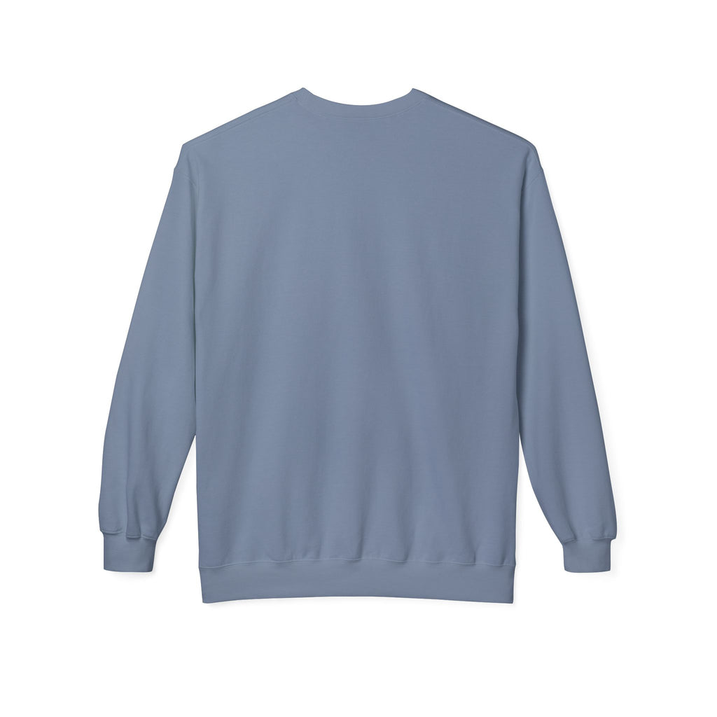 Classic White Crewneck Sweatshirt — Unisex Midweight Fleece