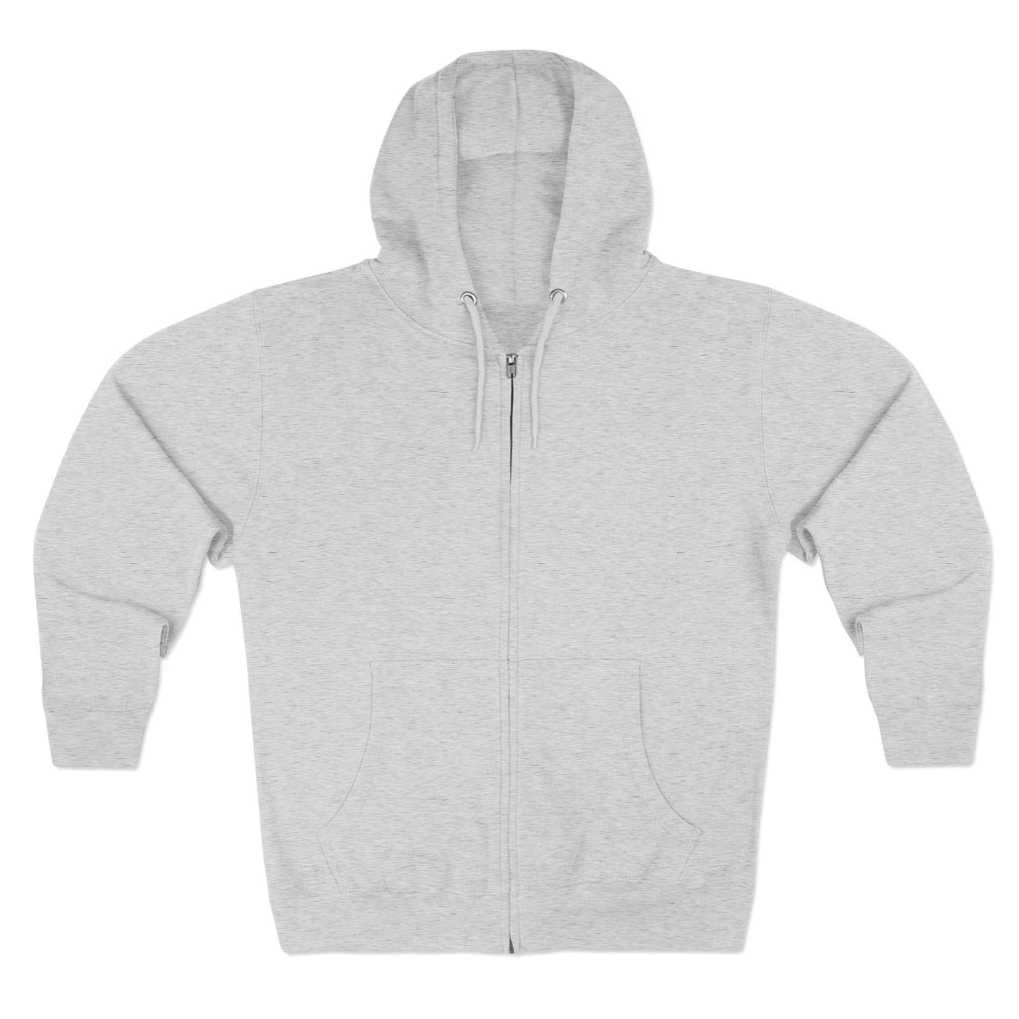 Classic White Zip Hoodie - Plain Full-Zip Hooded Sweatshirt