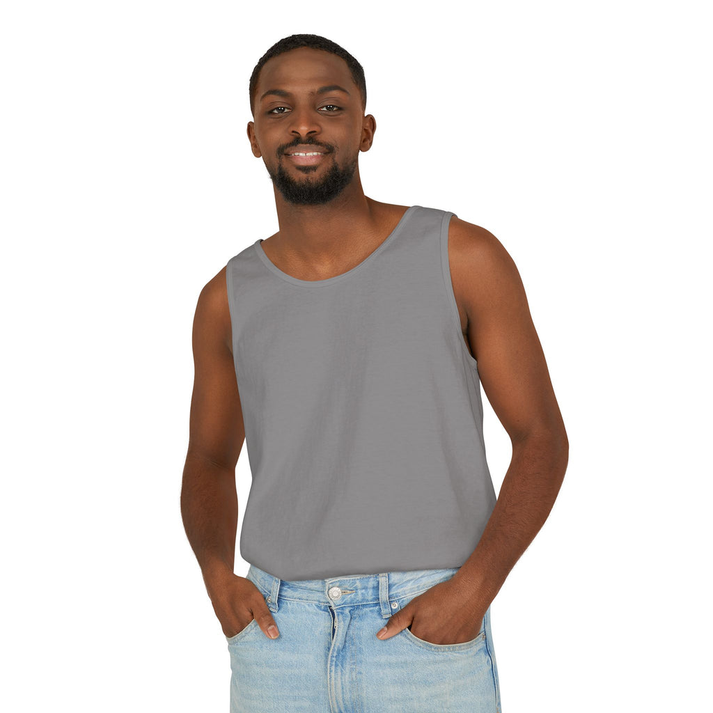 Plain White Tank Top — Lightweight Unisex Garment-Dyed Sleeveless Tee