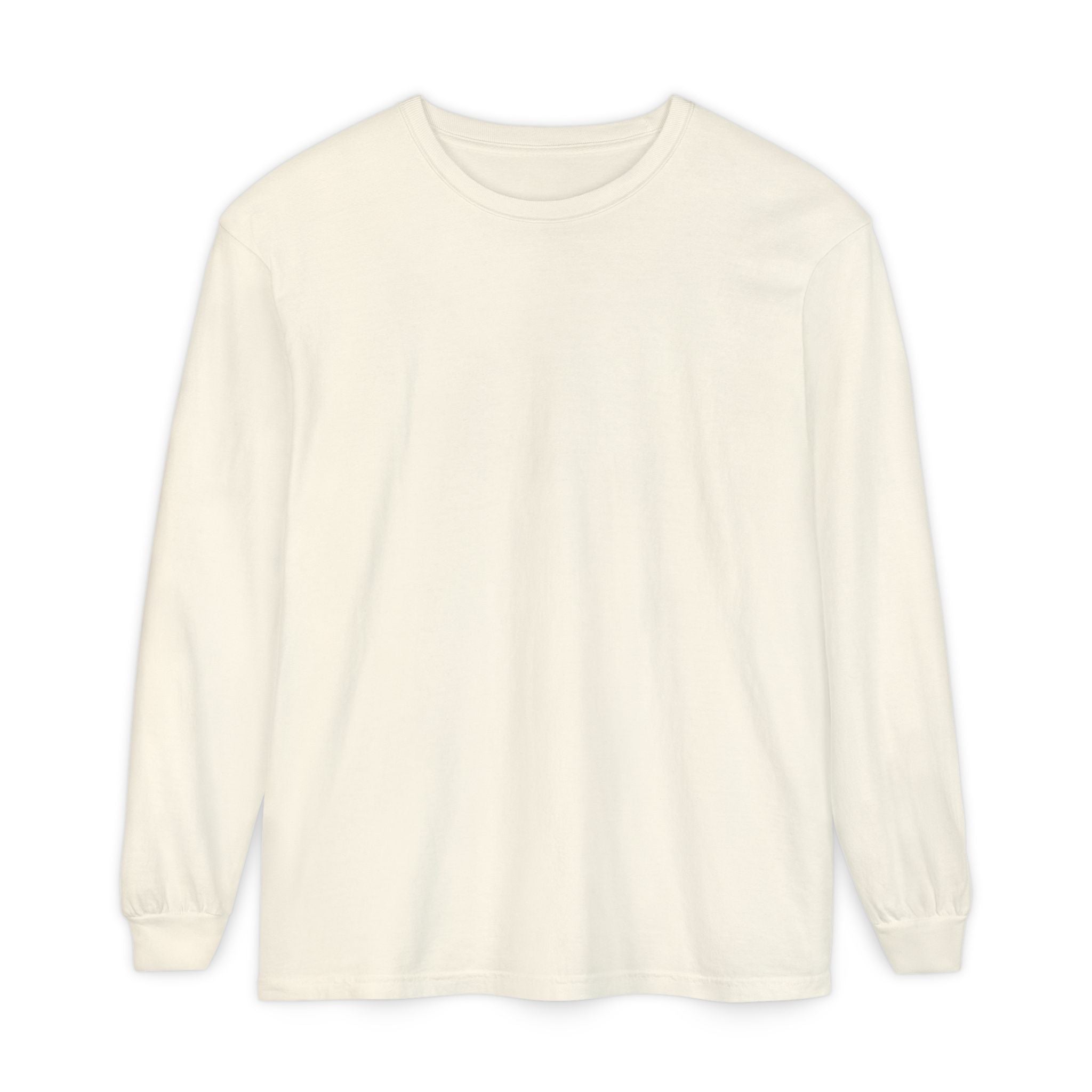Long Sleeve T-Shirt — Classic White Garment-Dyed Tee