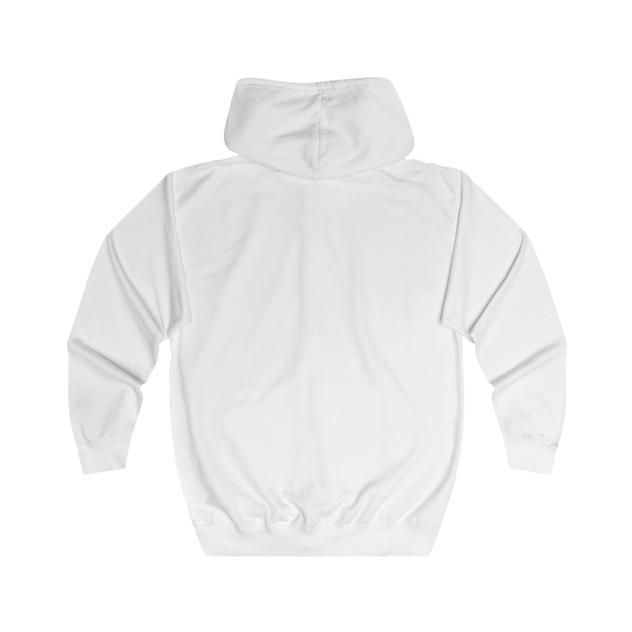 Full Zip Hoodie — Classic White Zip-Up Hoodie