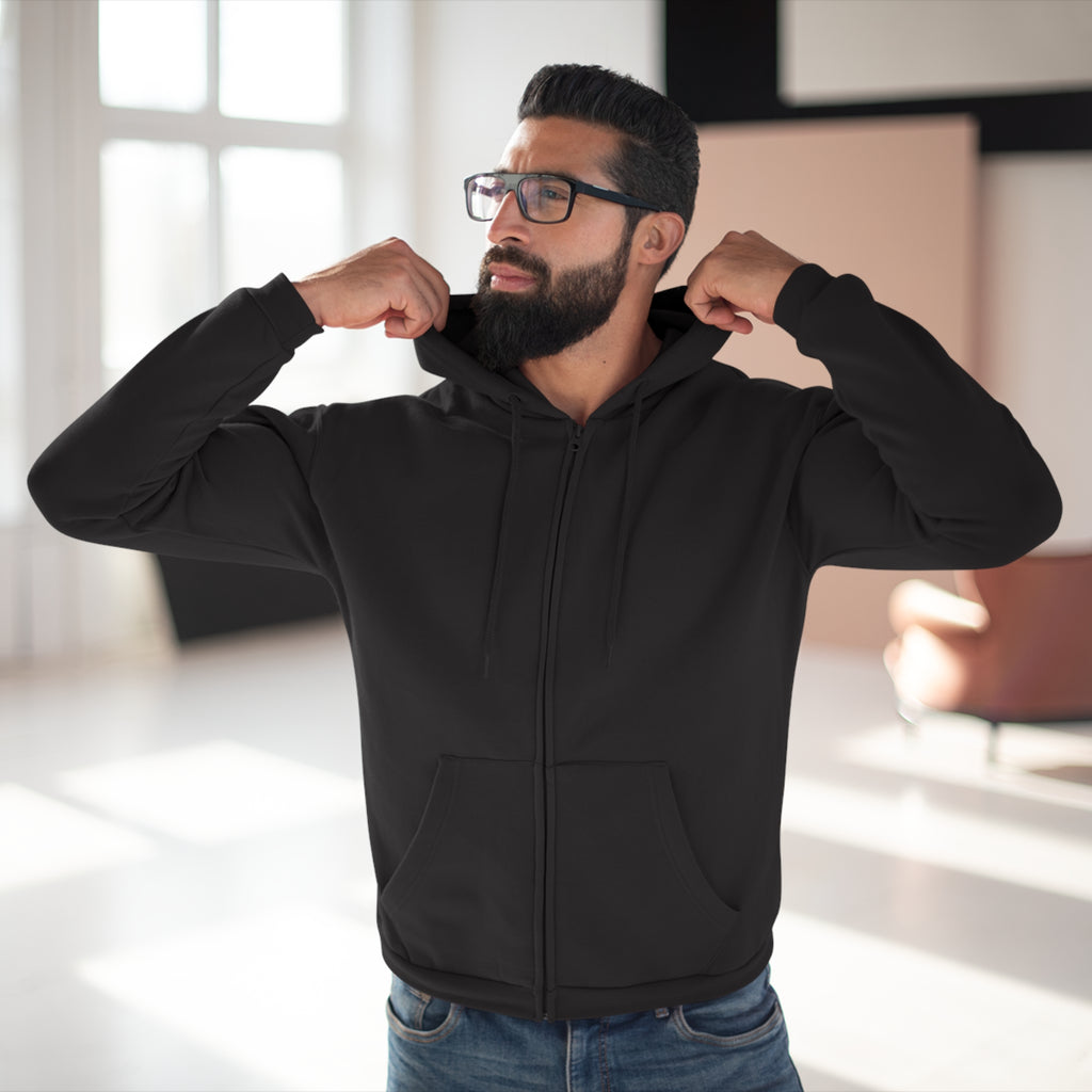 Zip Hoodie — Classic Navy Full‑Zip Hooded Sweatshirt