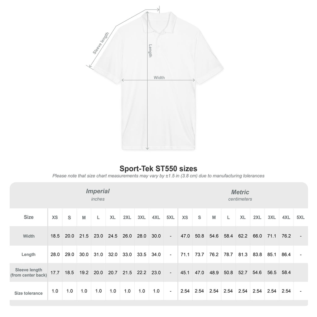 Men's White Performance Polo Shirt - Moisture-Wicking Sport-Tek Style